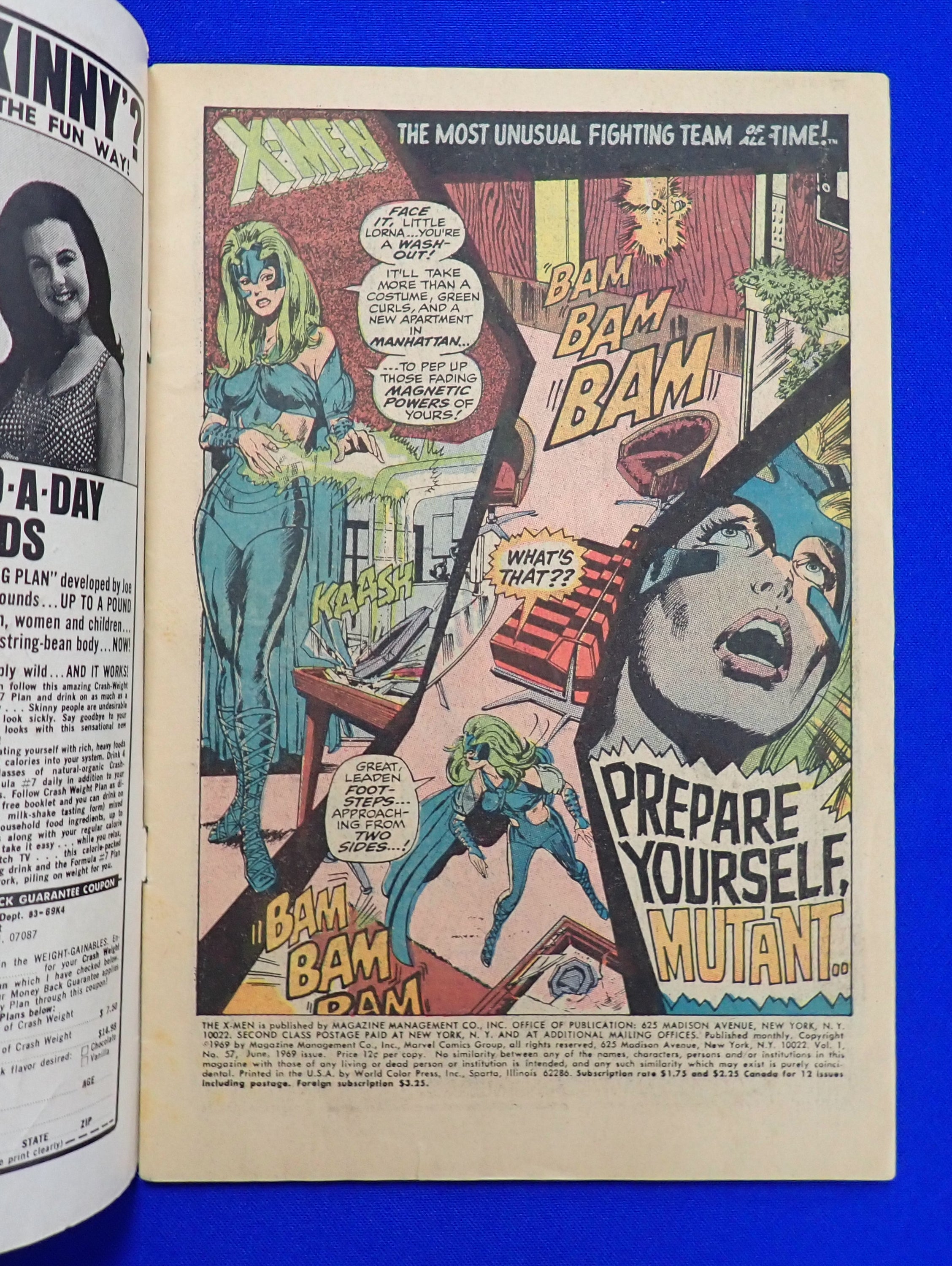 X-Men #57 (1969) - GD-GD+ (2.0-2.5)
