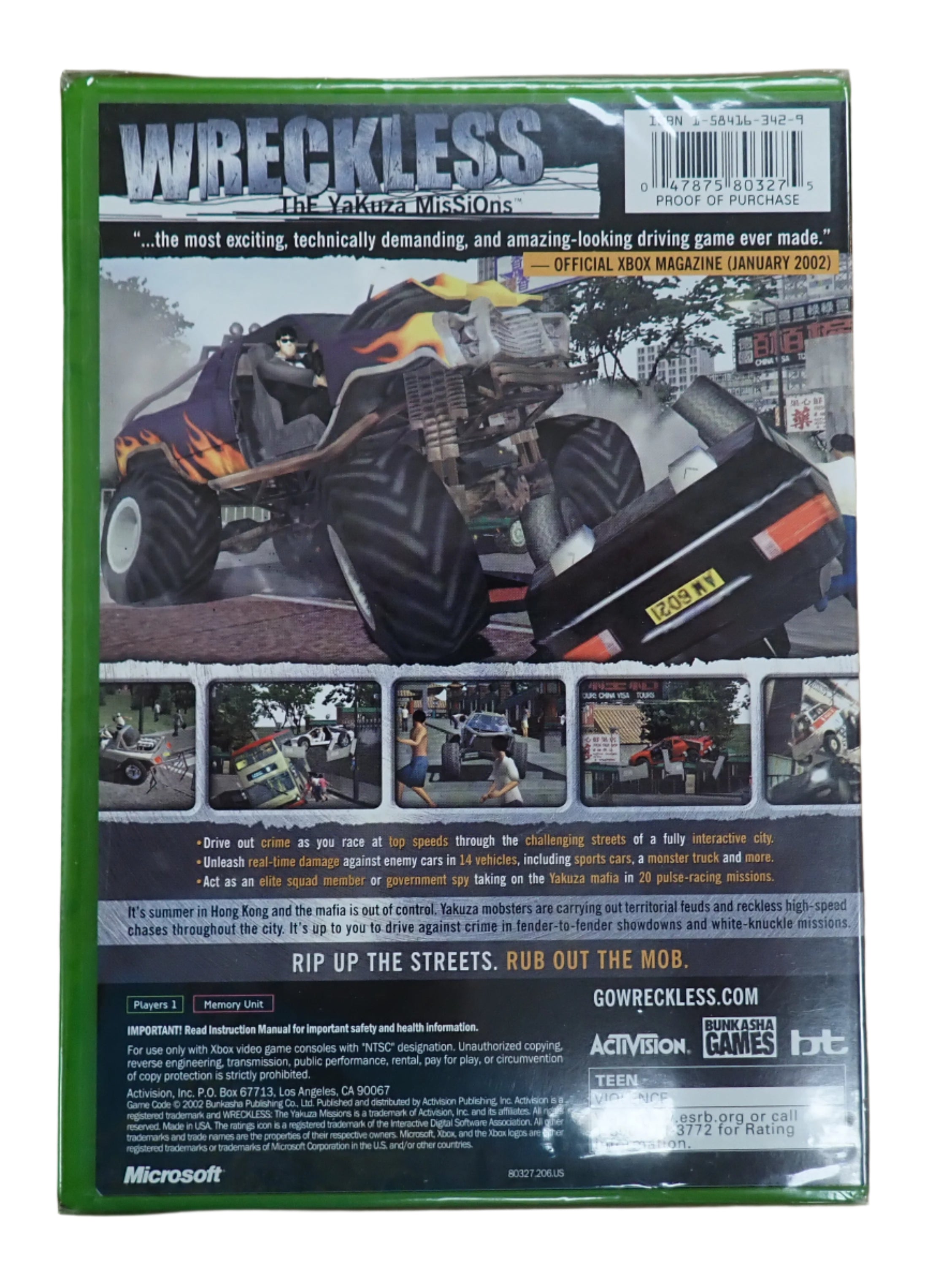 Wreckless: The Yakuza Missions - Xbox (Sealed)