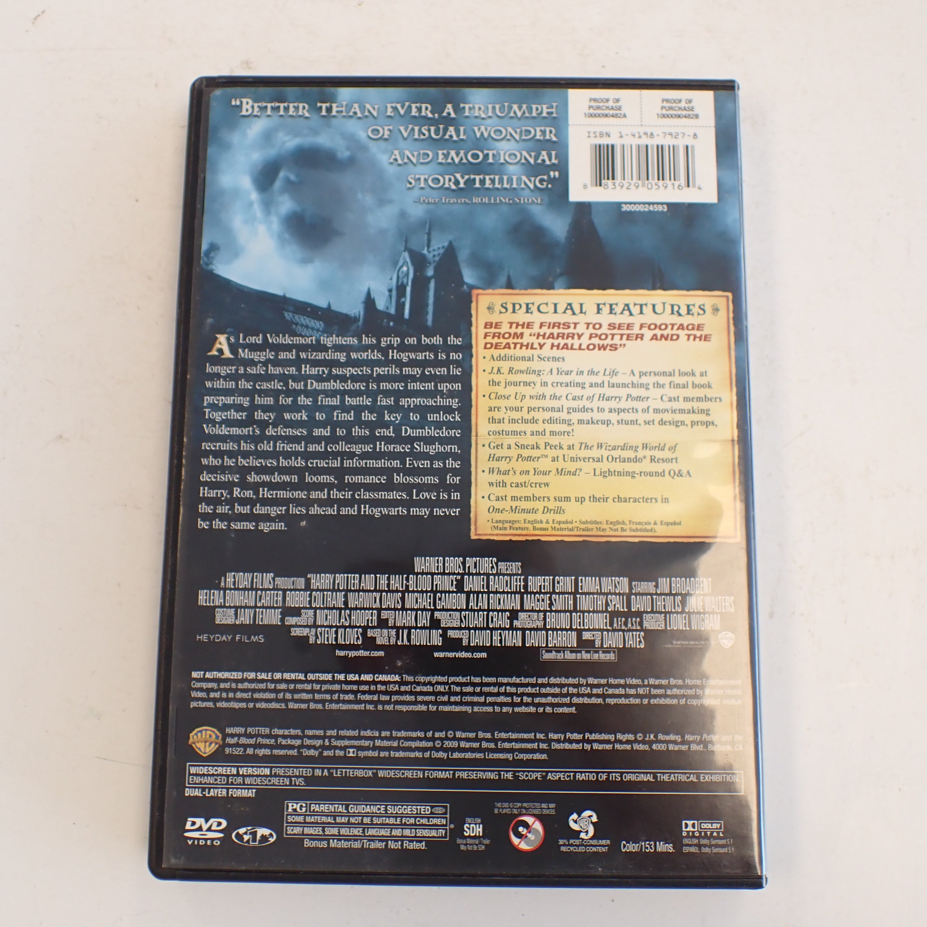 Harry Potter & The Half-Blood Prince - DVD