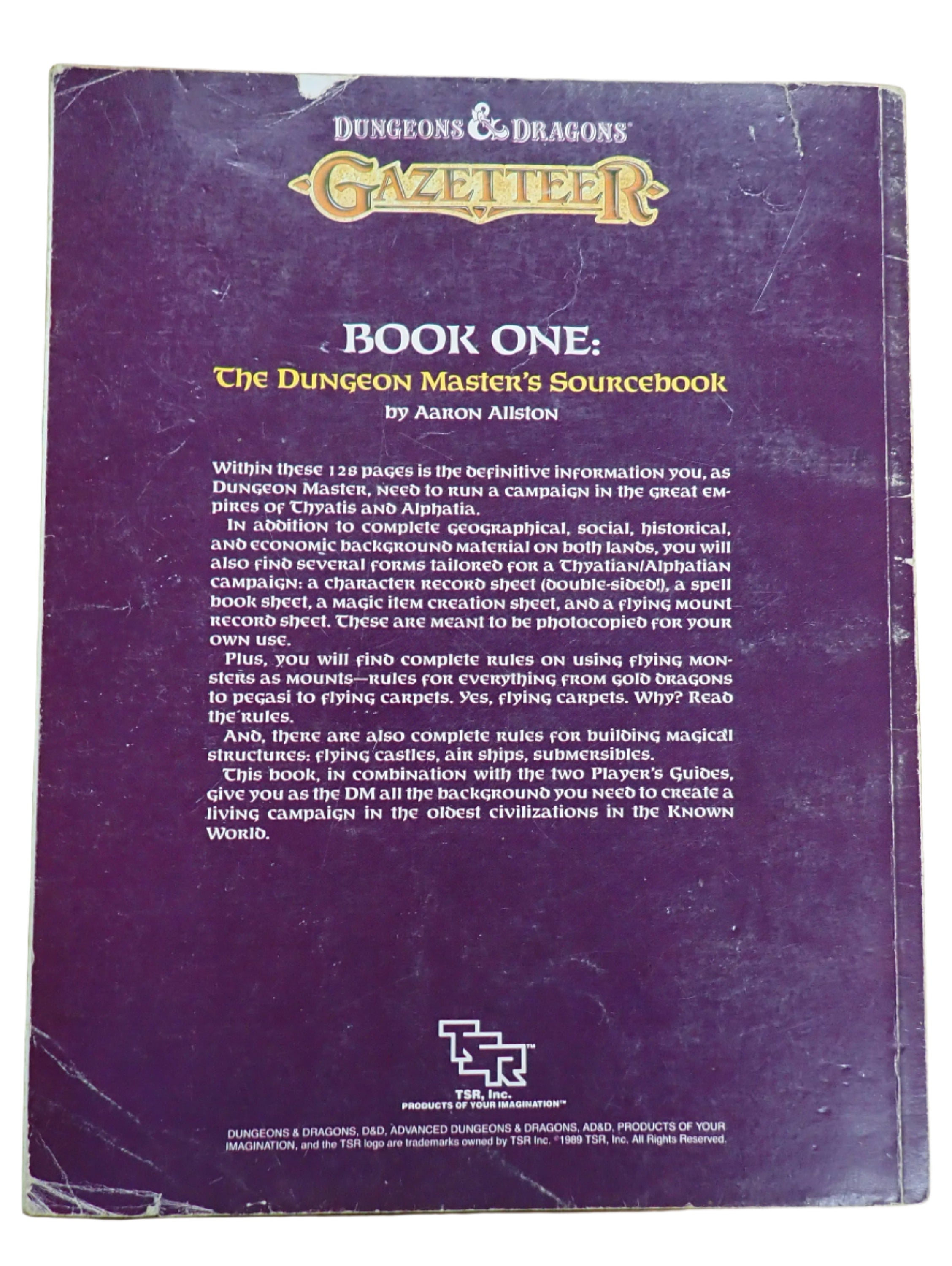 D&D Gazetteer Book One: The Dungeon Master's Sourcebook + Two Maps (USED)