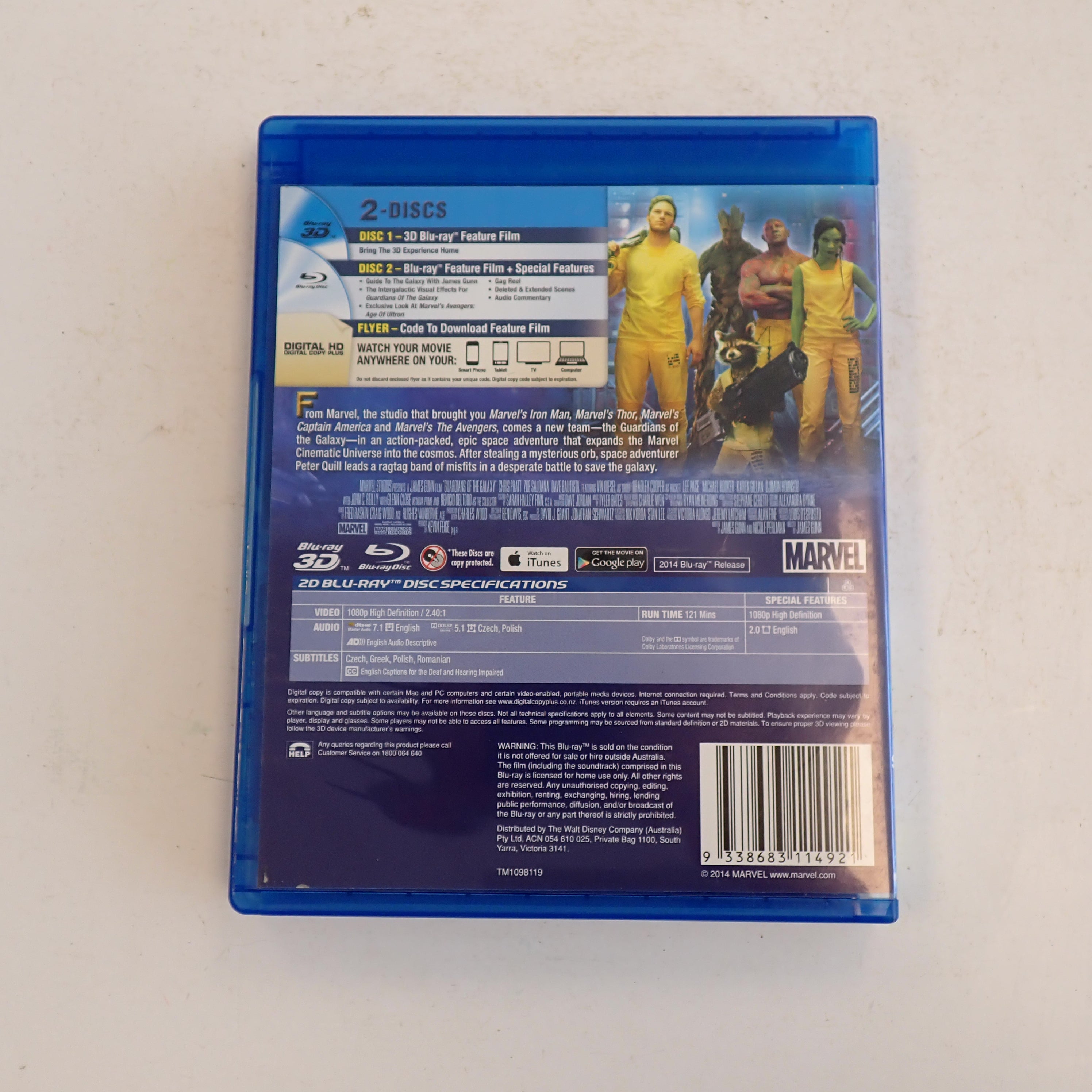 Guardians of the Galaxy - 3D Blu-ray