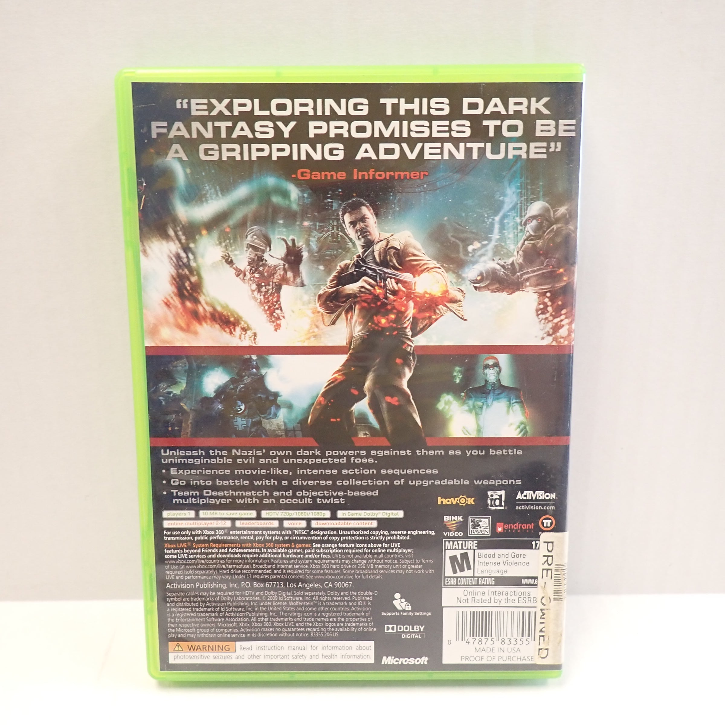 Wolfenstein - Xbox 360