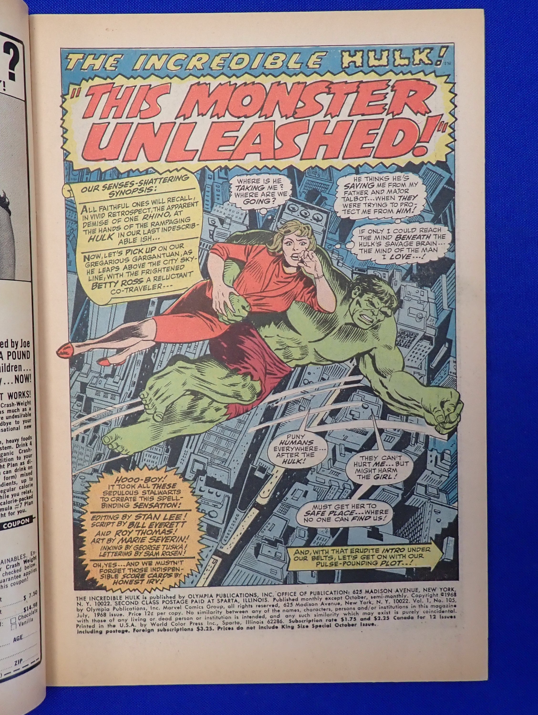 Incredible Hulk #105 (1968) - FN (6.0)