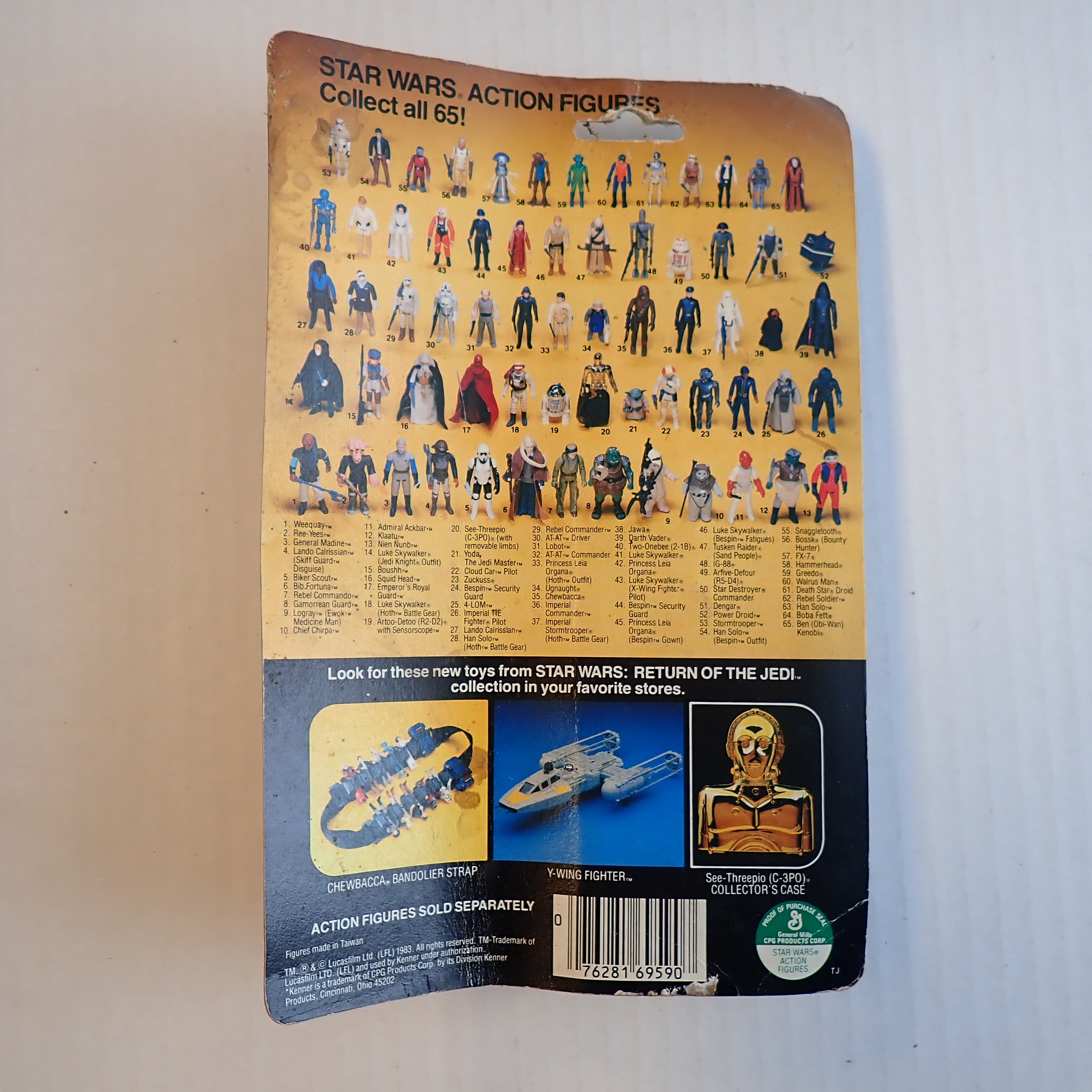 Star Wars Bib Fortuna Return of the Jedi 1983