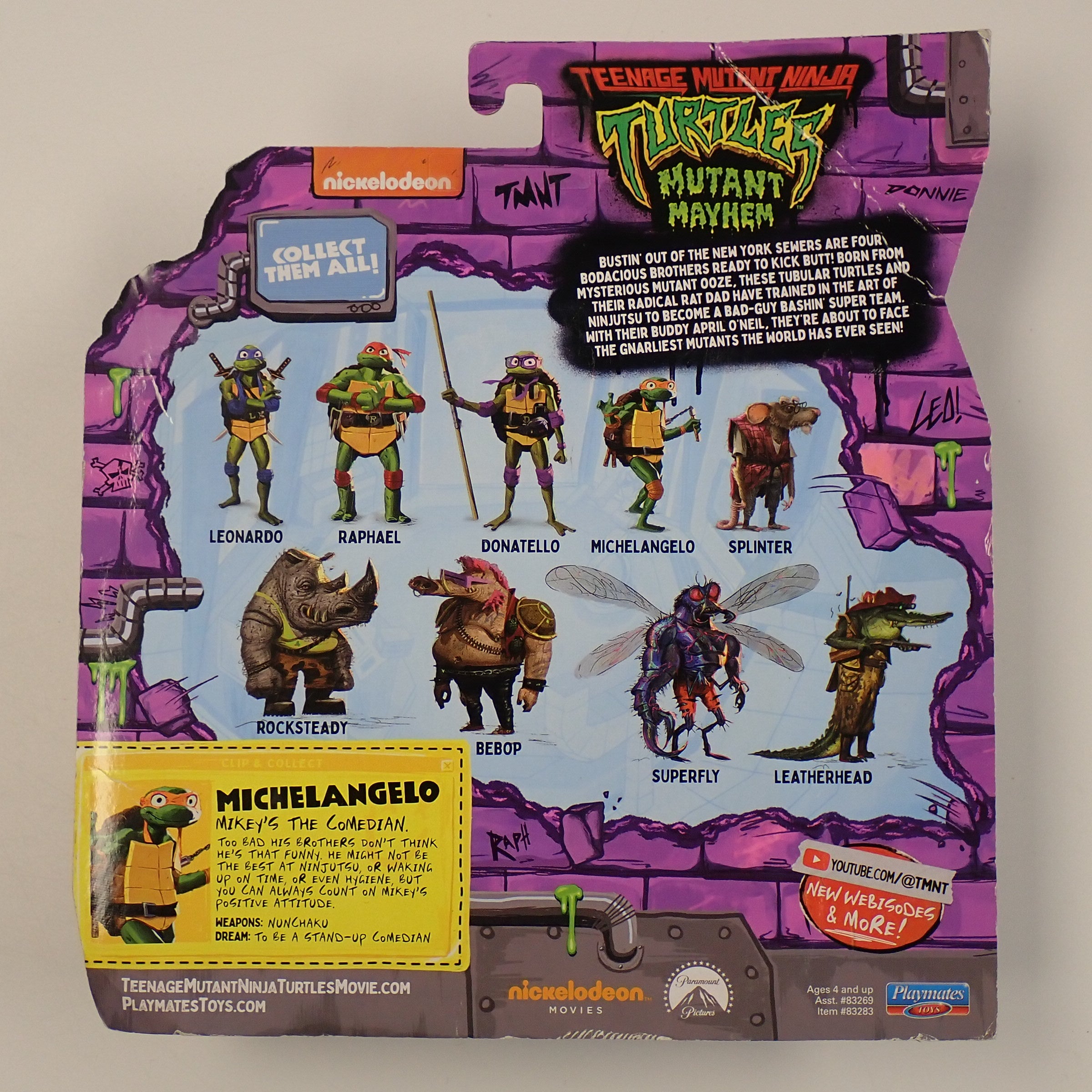 Michelangelo TMNT Mutant Mayhem - Playmates [Pre-Owned]