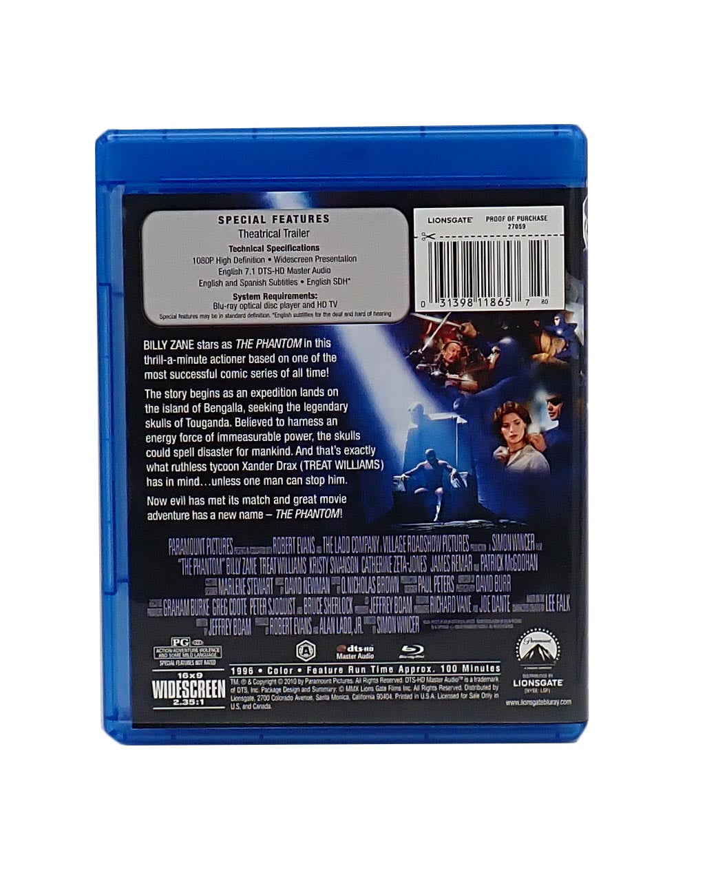 The Phantom - Blu Ray