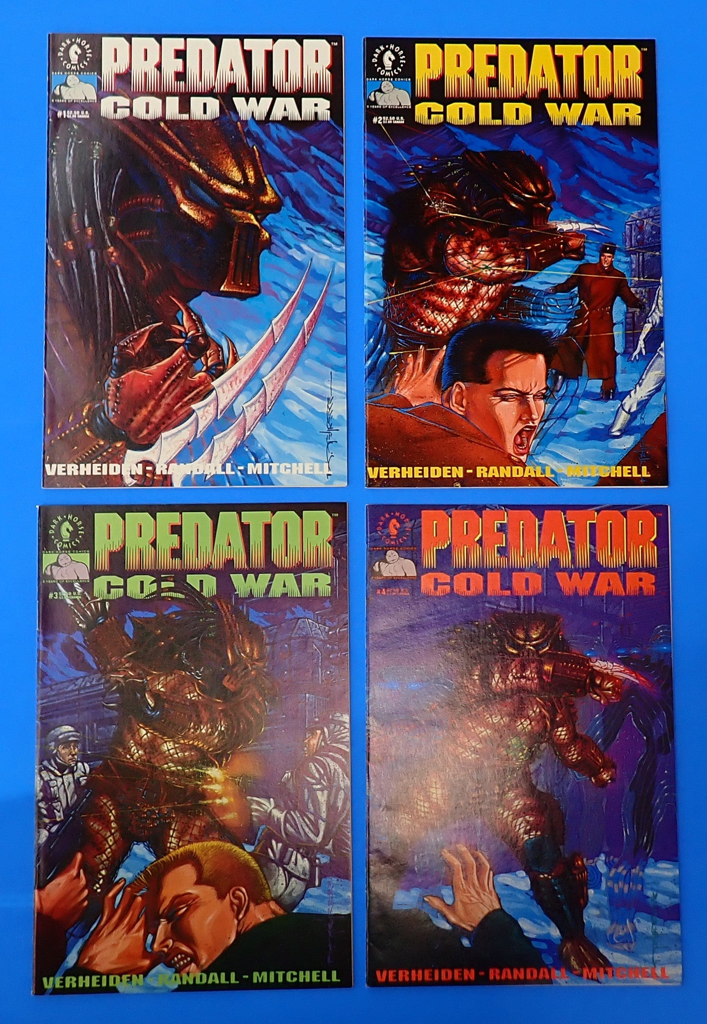 Predator: Cold War  #1-4 (1991) - VF+ (8.5) - Complete Set