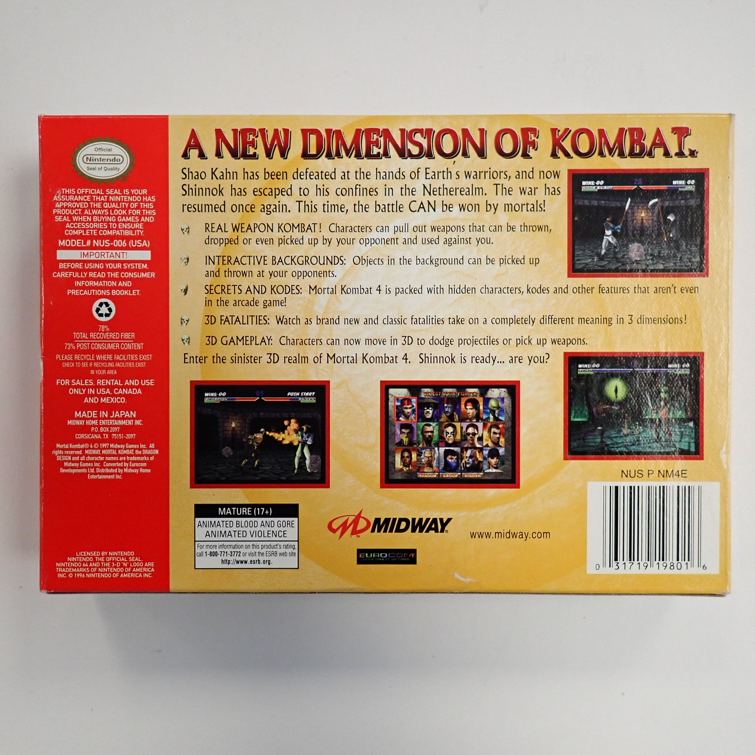 Mortal Kombat 4 - N64