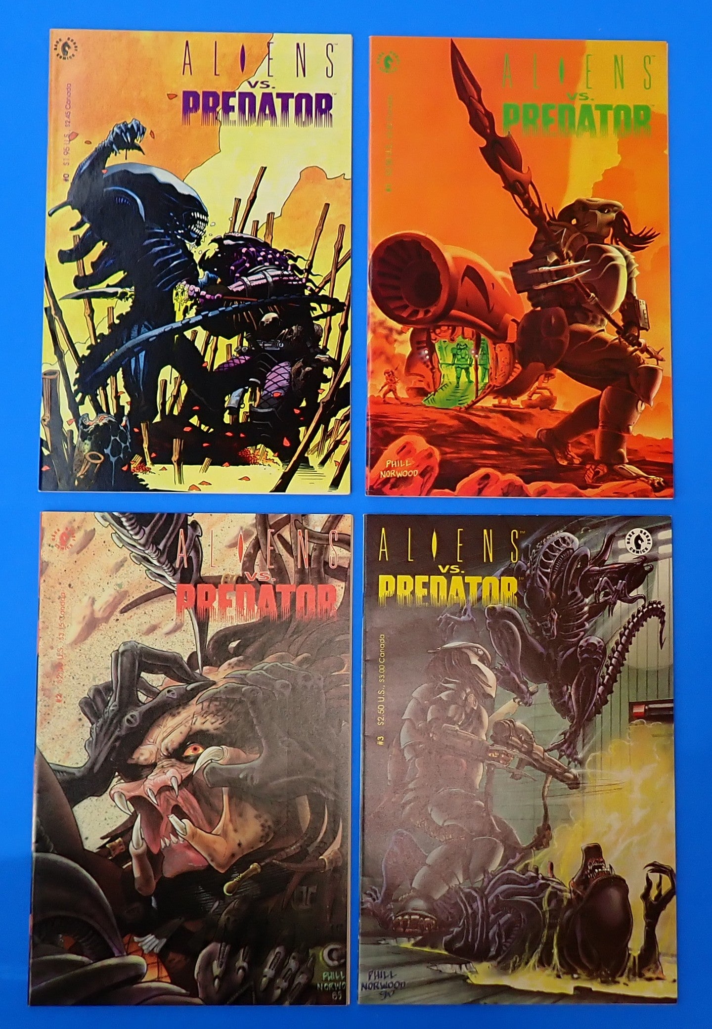 Aliens Vs. Predator (1990) #0-4 - VF+ (8.5+) - Complete Set