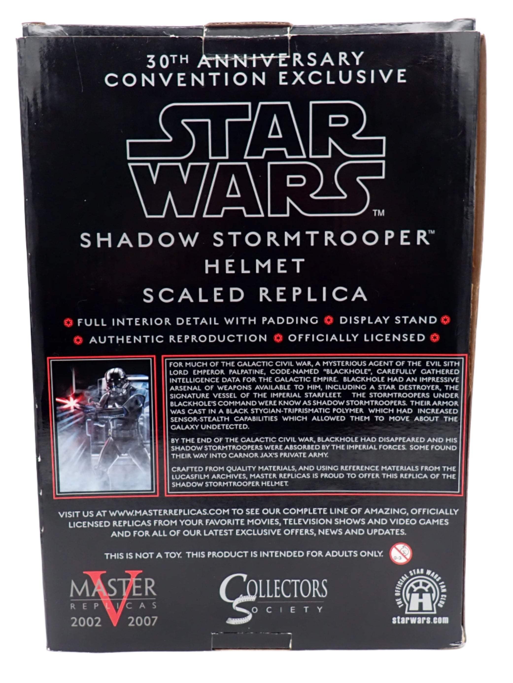 Shadow Stormtrooper Helmet - Star Wars 30th Anniversary Convention Exlusive