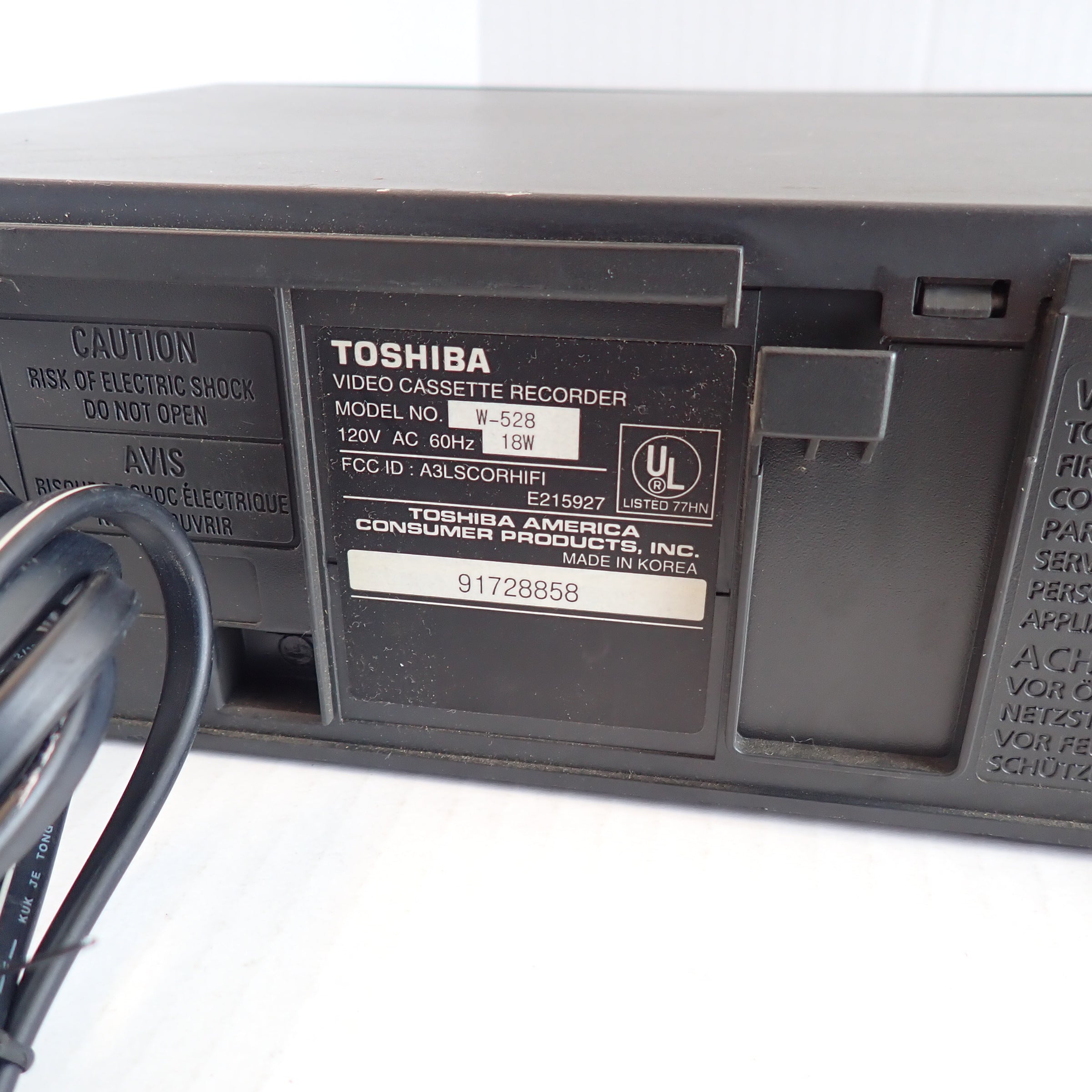 Toshiba W528 UCR & Remote [Pre-Owned]