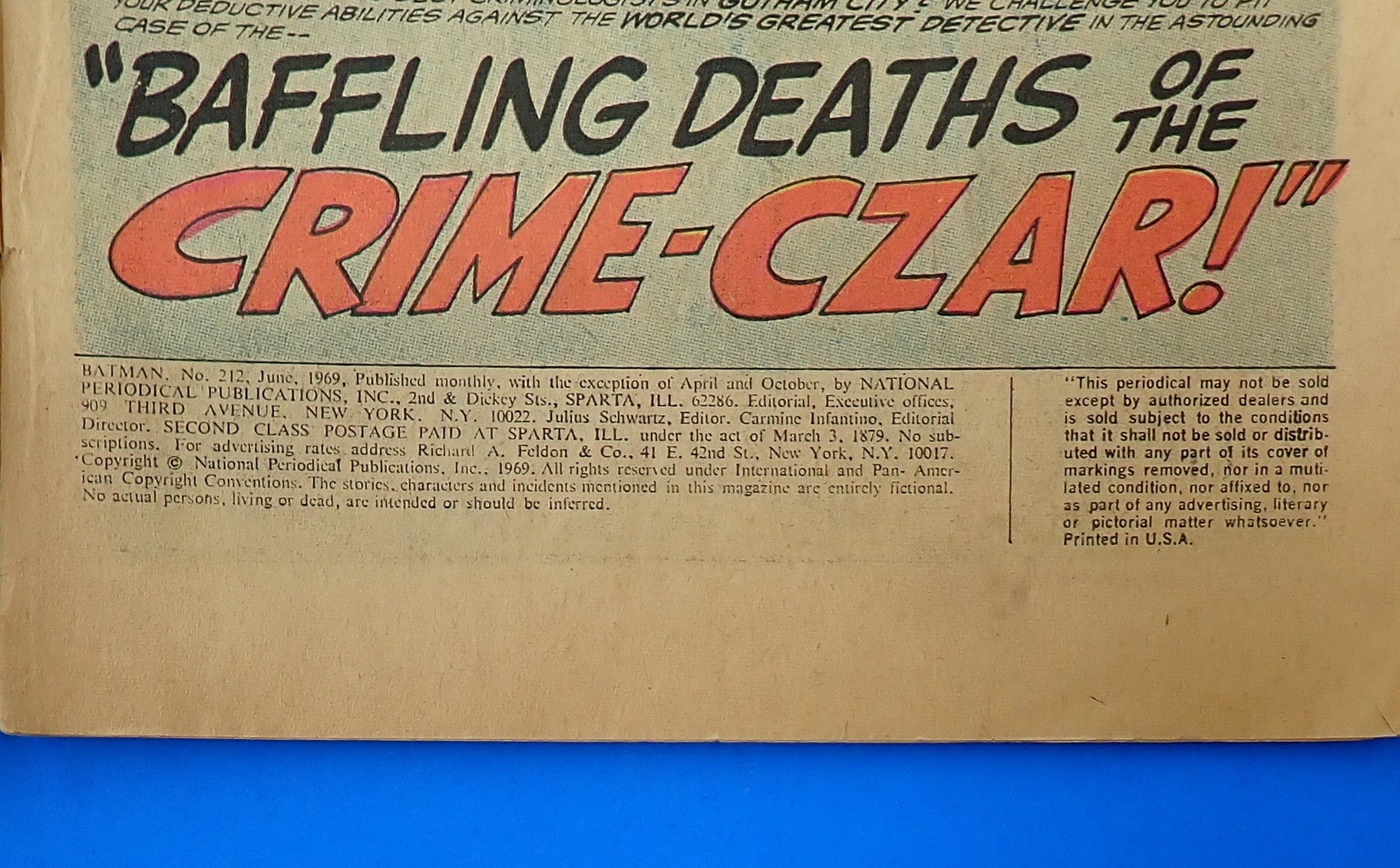 Batman #212 (1969) - GD/VG (3.0) - Silver Age Issue
