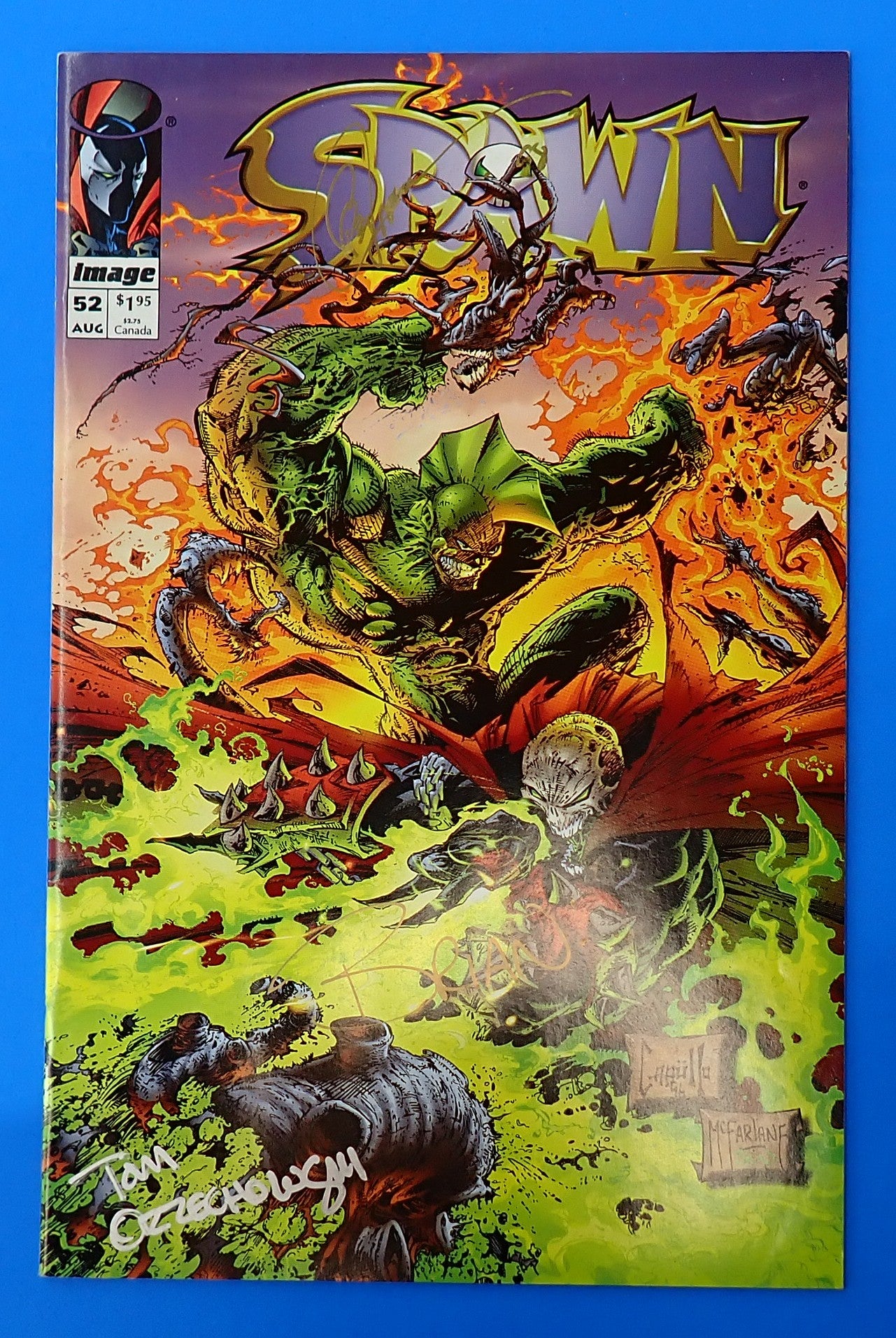 Spawn #52 (1996) - FN/VF (7.0) - SIGNED by Greg Capullo, Brain Haberlin, & Tom Orzechiwski