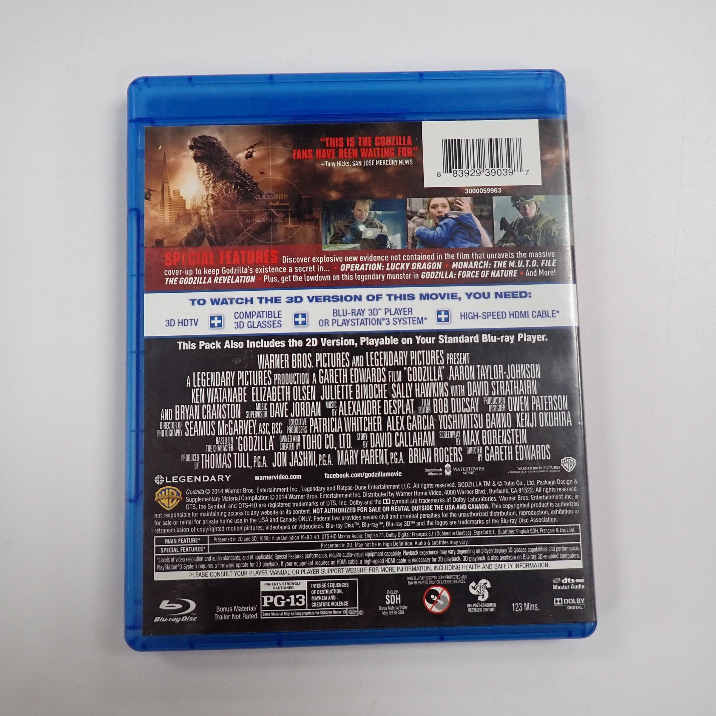 Godzilla 3D - Blu-Ray [Pre-Owned]