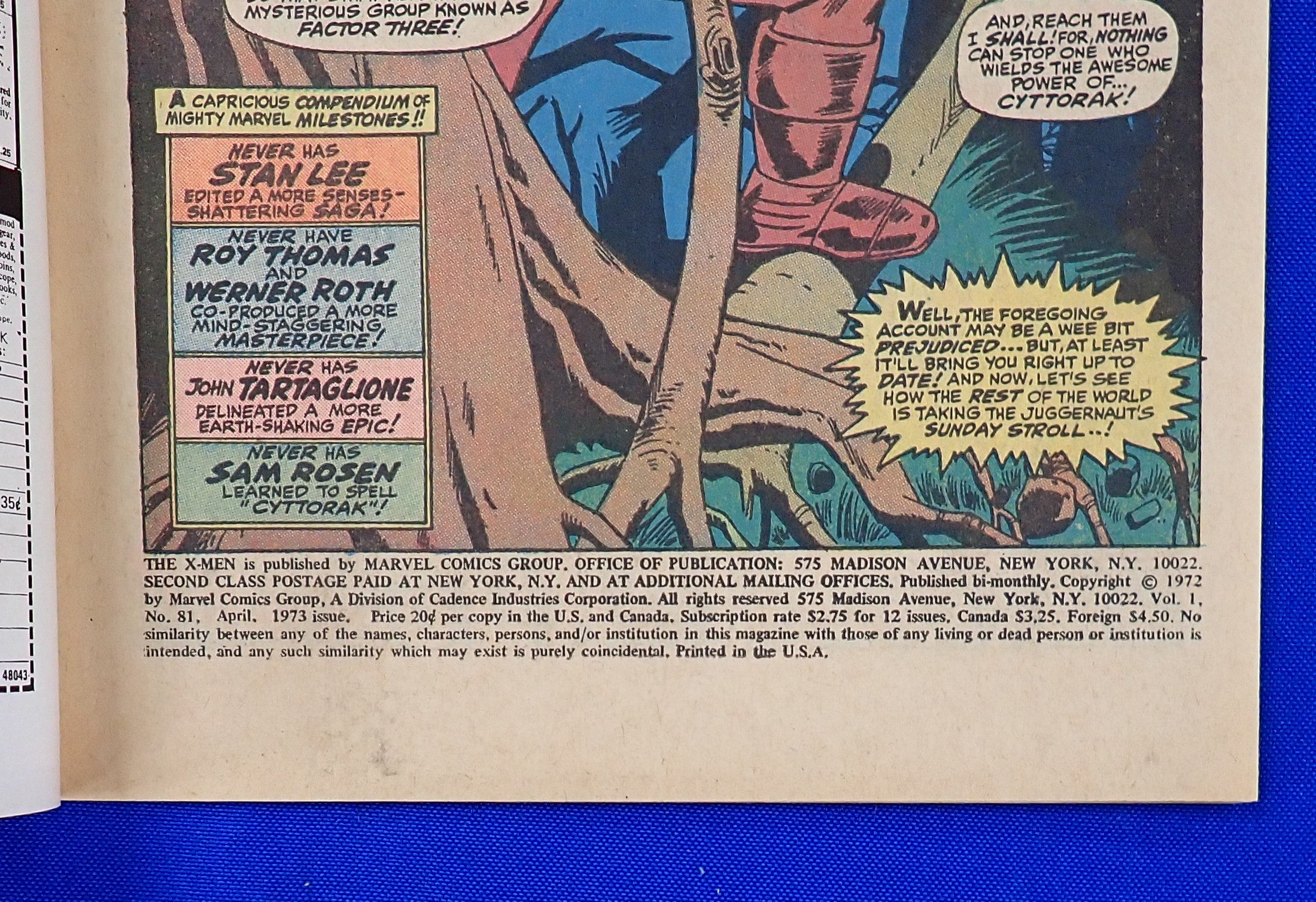 X-Men #81 (1973) - FN+/VF (7.0-7.5) - Bronze Age Issue
