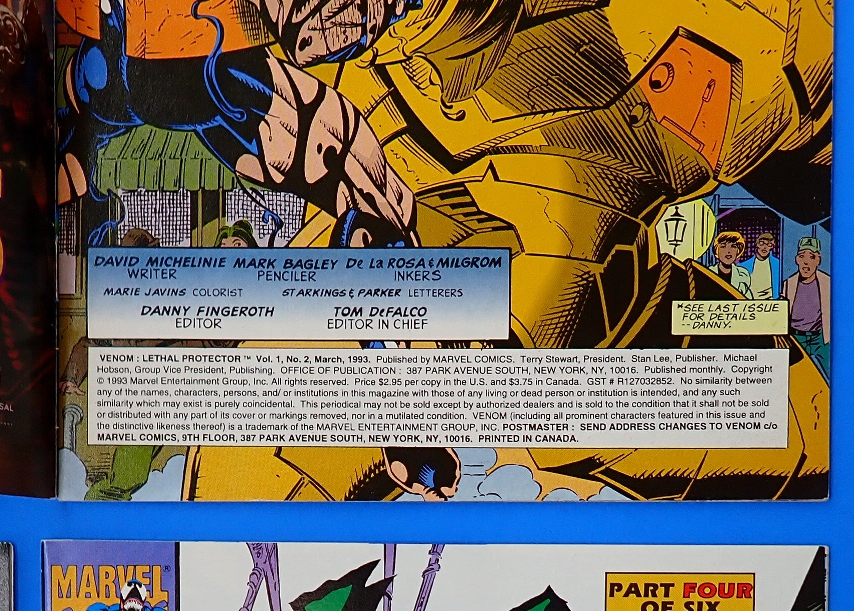 Venom Lethal Protector #1-6 Full (1993) - VF+ (8.0) - First solo series featuring Venom