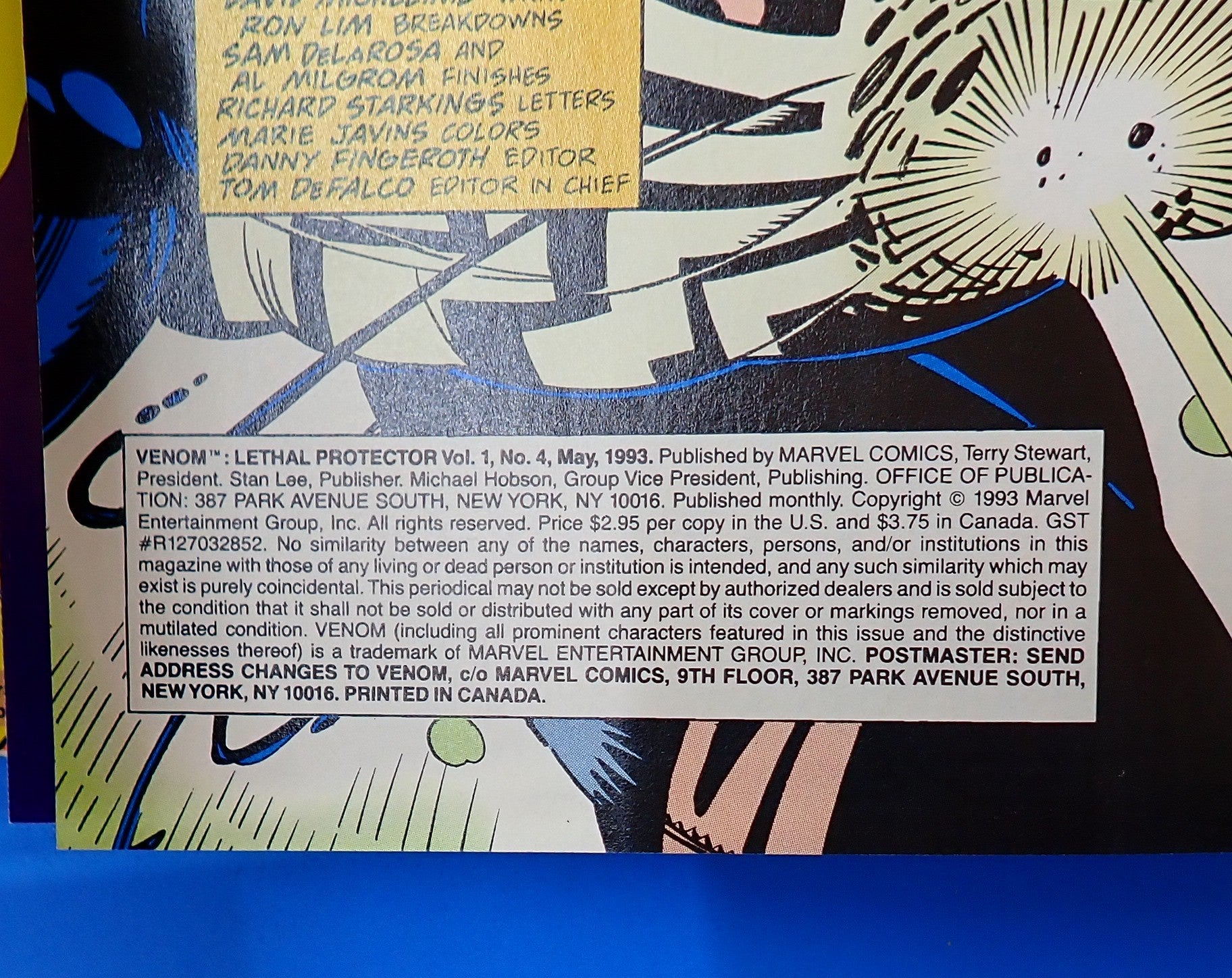 Venom Lethal Protector #1-6 Full (1993) - VF+ (8.0) - First solo series featuring Venom