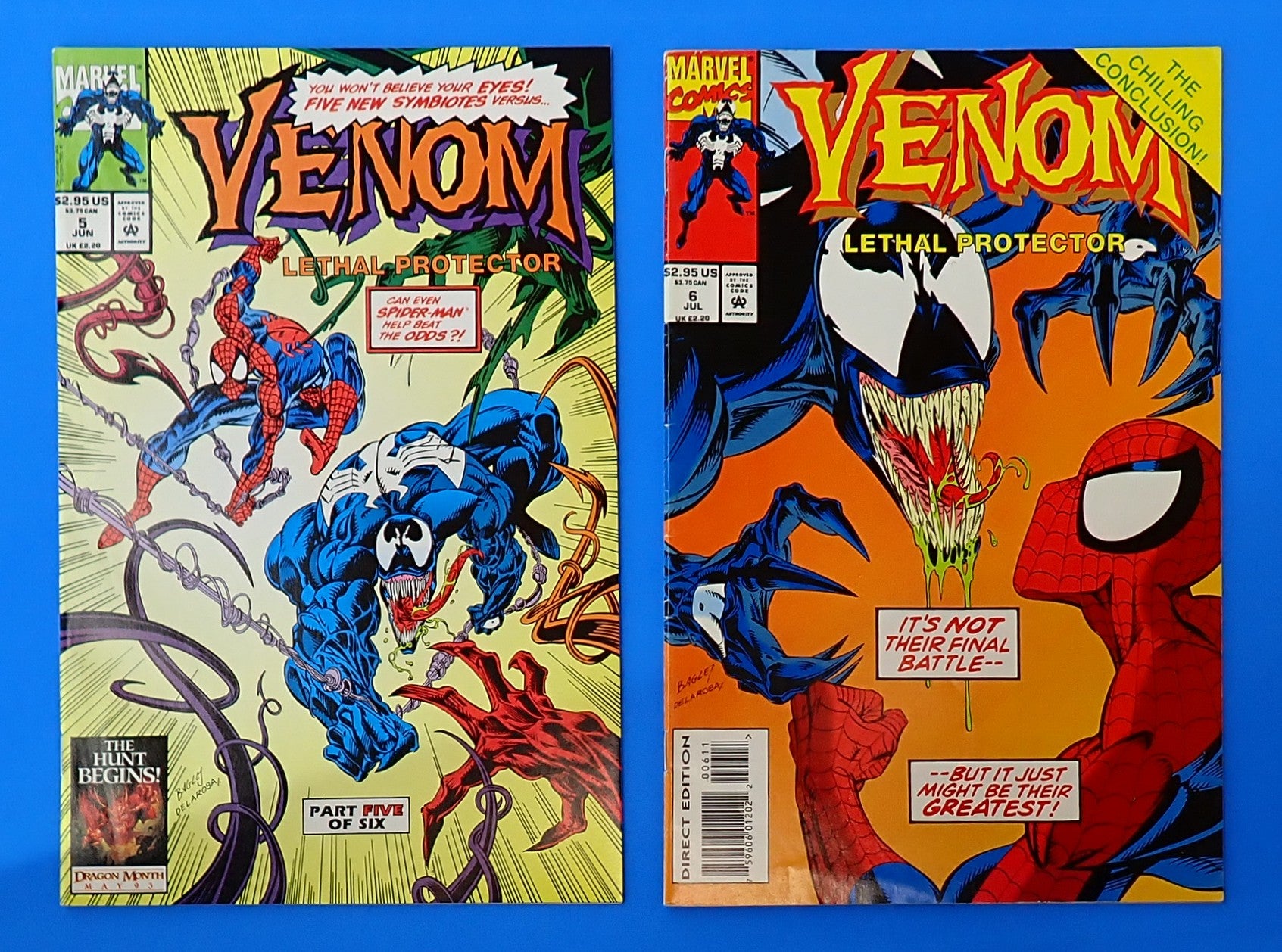Venom Lethal Protector #1-6 Full (1993) - VF+ (8.0) - First solo series featuring Venom