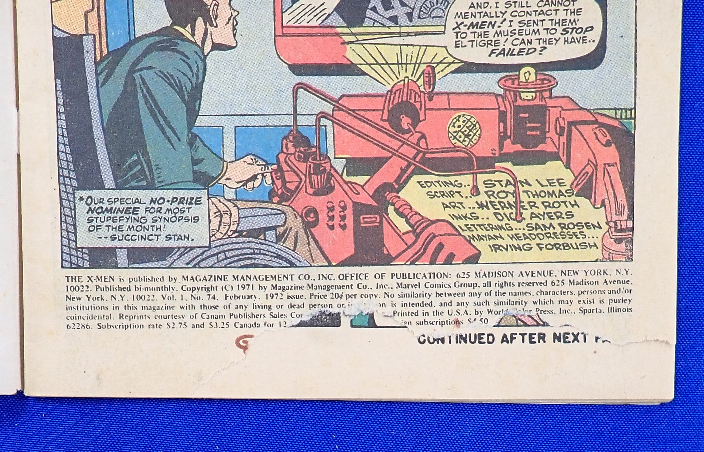 X-Men #74 (1971) - GD/GD+ (2.0-2.5) - Bronze Age Issue
