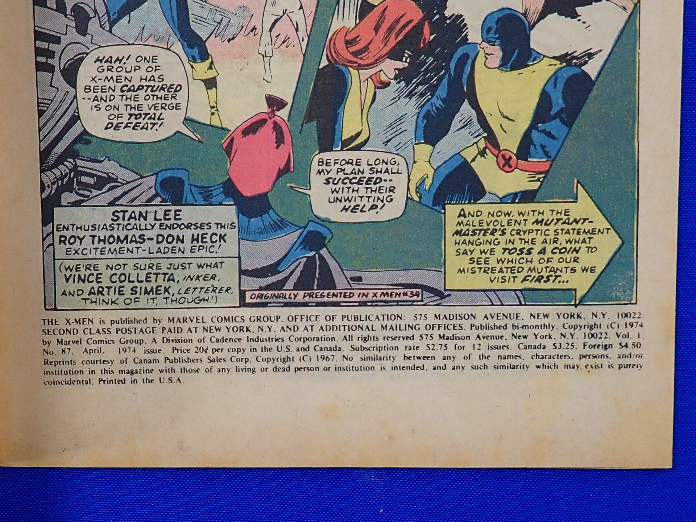 X-Men #87 (1974) - VG/VG+ (4.0-4.5) - Bronze Age Issue