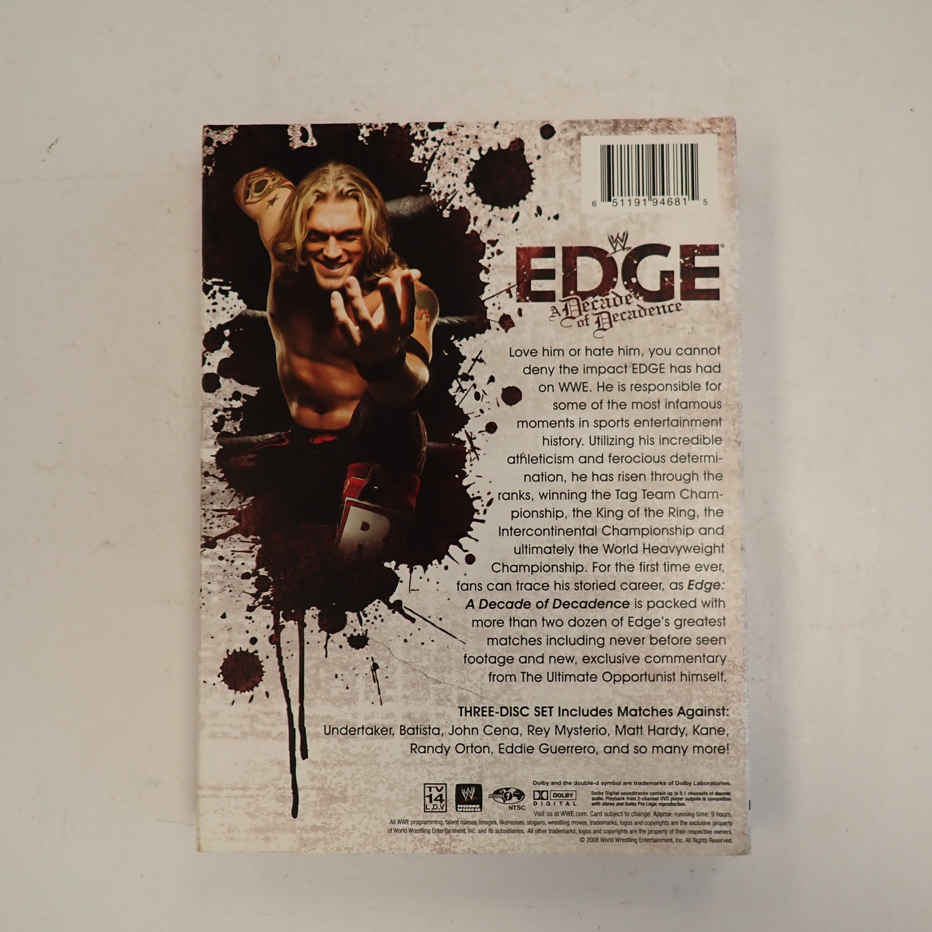 WWE Edge: A Decade of Decadence - DVD