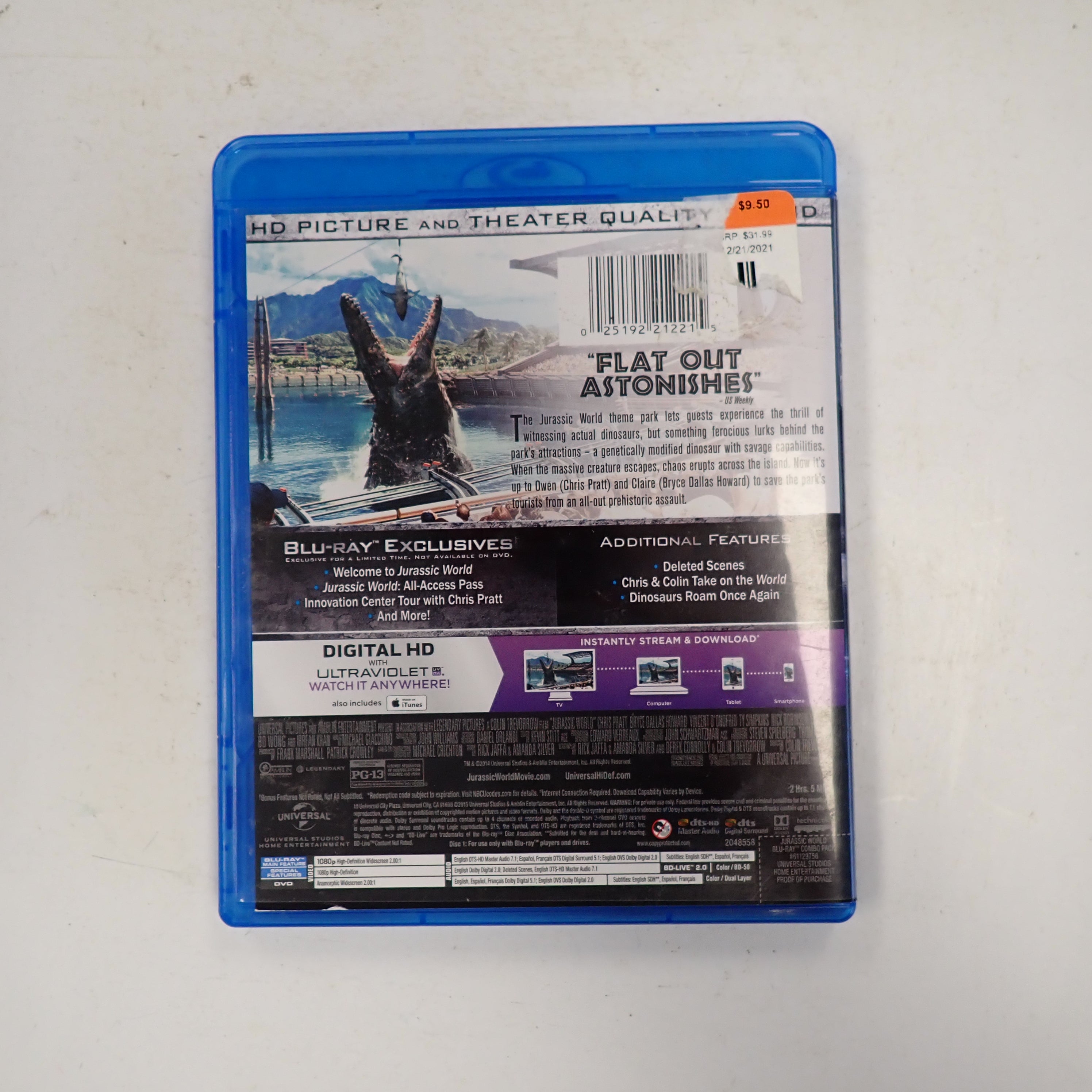 Jurassic World - Blu-ray