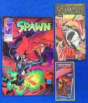 Spawn #1 (1992) - VF (8.0) - Poster Intact + Crusade of Comics Presents #1