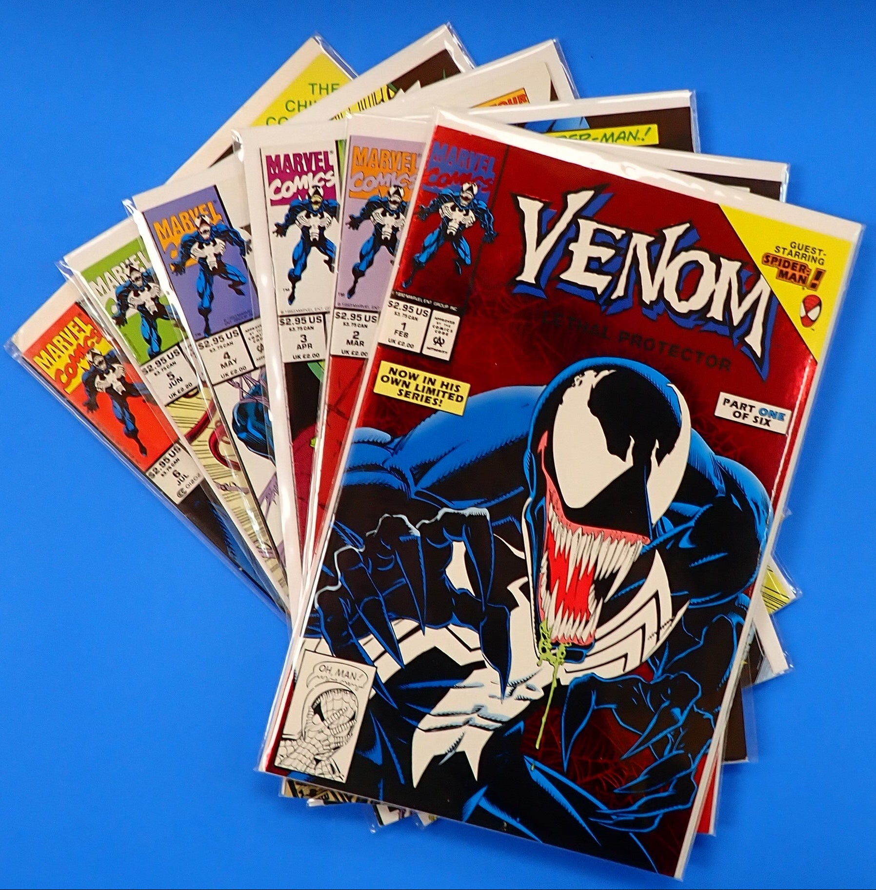 Venom Lethal Protector #1-6 Full (1993) - VF+ (8.0) - First solo series featuring Venom