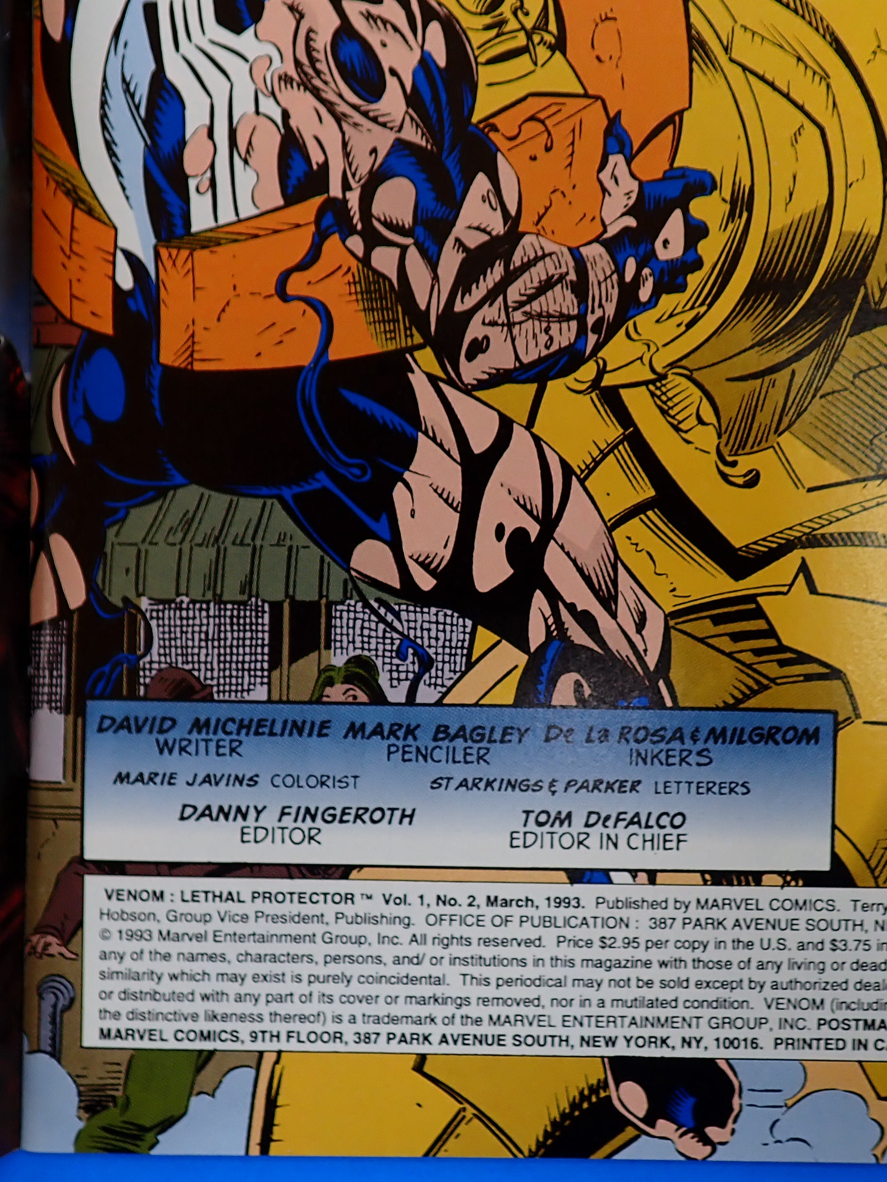 Venom Lethal Protector #1-6 Full (1993) - VF+ (8.0) - First solo series featuring Venom
