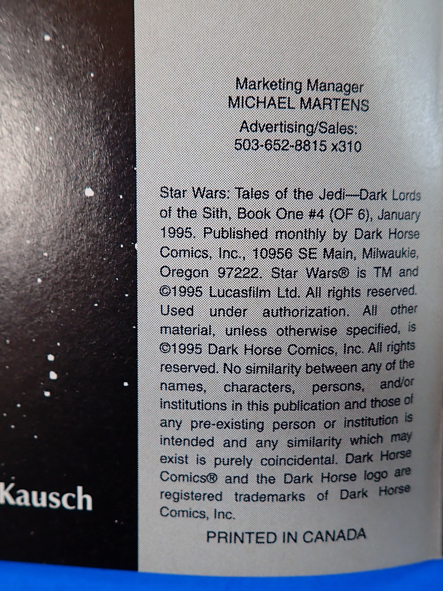 Star Wars Tales of the Jedi Dark Lords of the Sith 1-6 Full (1994) - VF/NM (9.0) - 1st App. Exar Kun