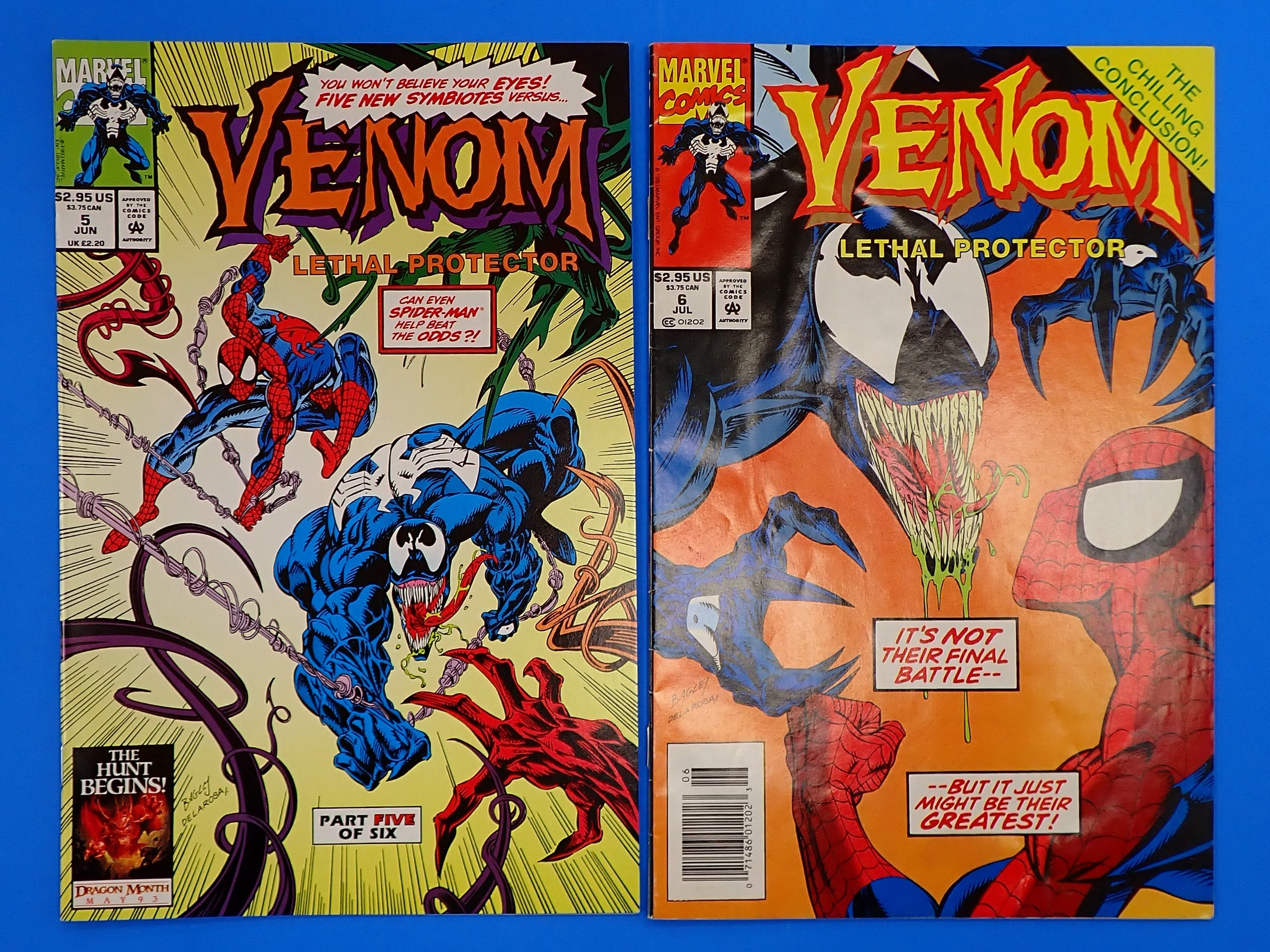Venom Lethal Protector #1-6 Full (1993) - VF+ (8.0) - First solo series featuring Venom