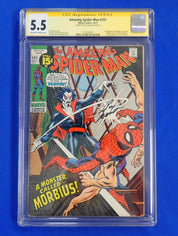 Amazing Spider-Man (1971) - CGC Grade 5.5 - SIGNED by Roy Thomas - 1st Morbius