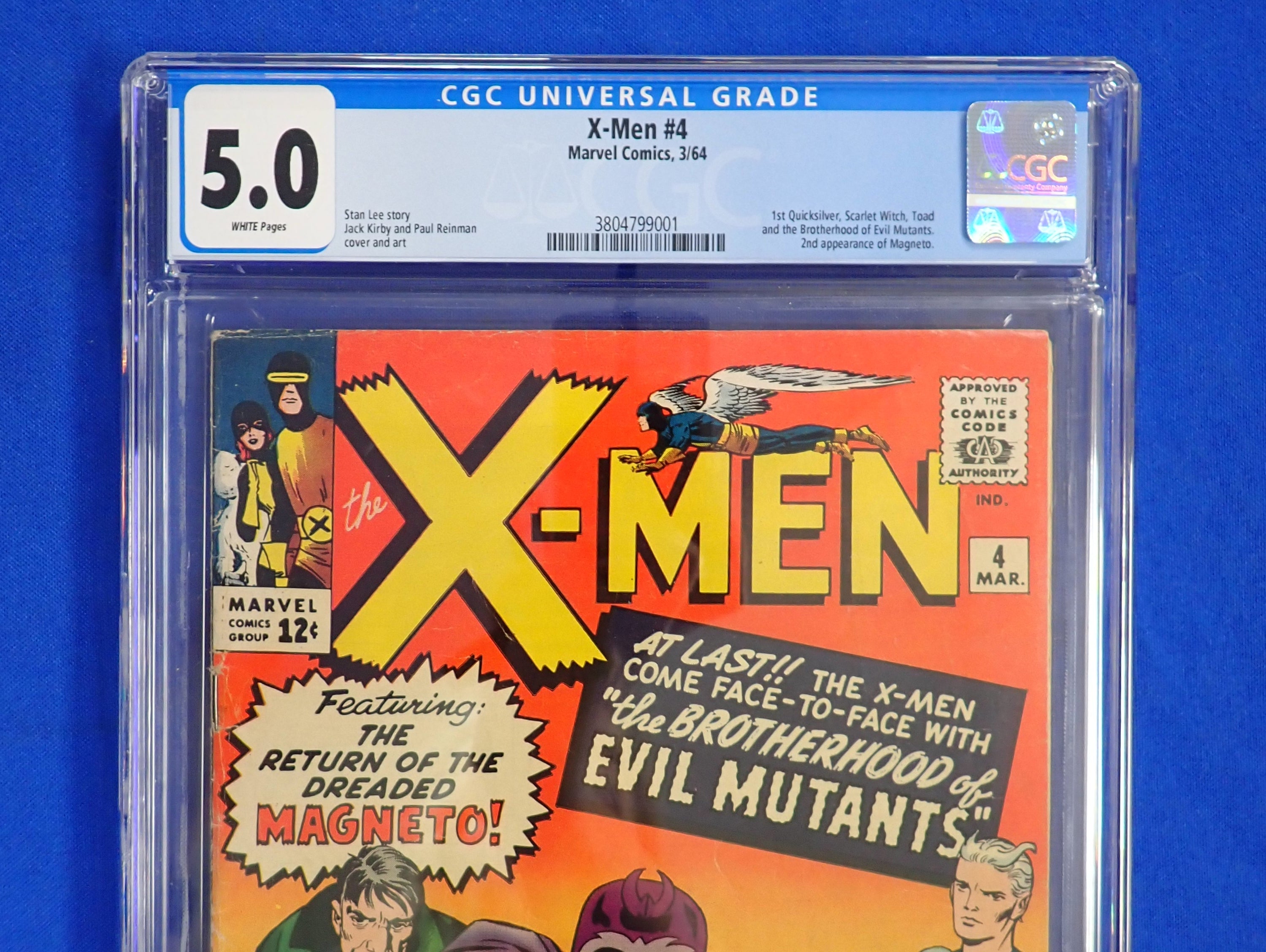 X-Men #4 (1964) - CGC Graded 5.0 - 1st Quicksilver, Scarlet Witch, 2nd Magneto