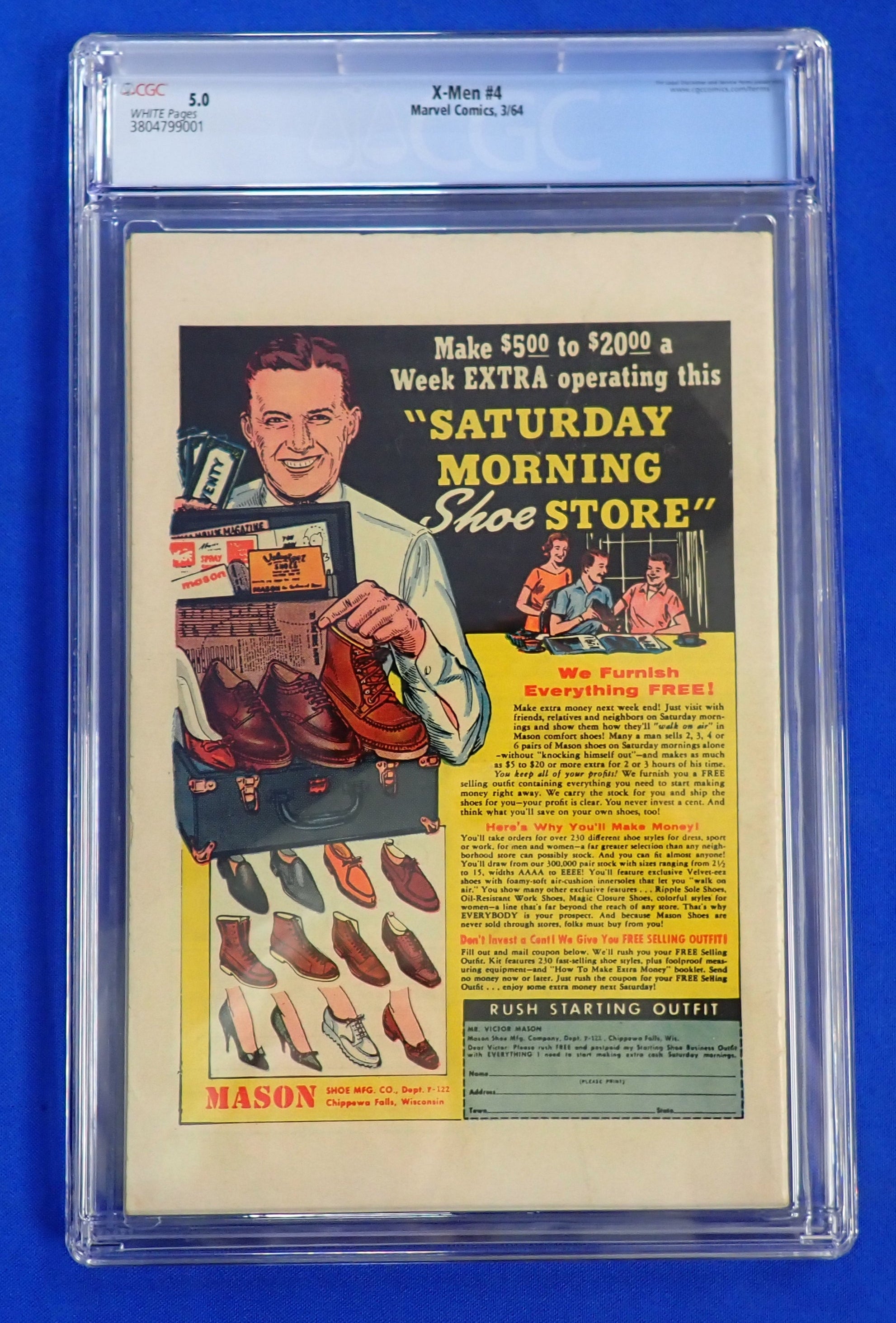 X-Men #4 (1964) - CGC Graded 5.0 - 1st Quicksilver, Scarlet Witch, 2nd Magneto