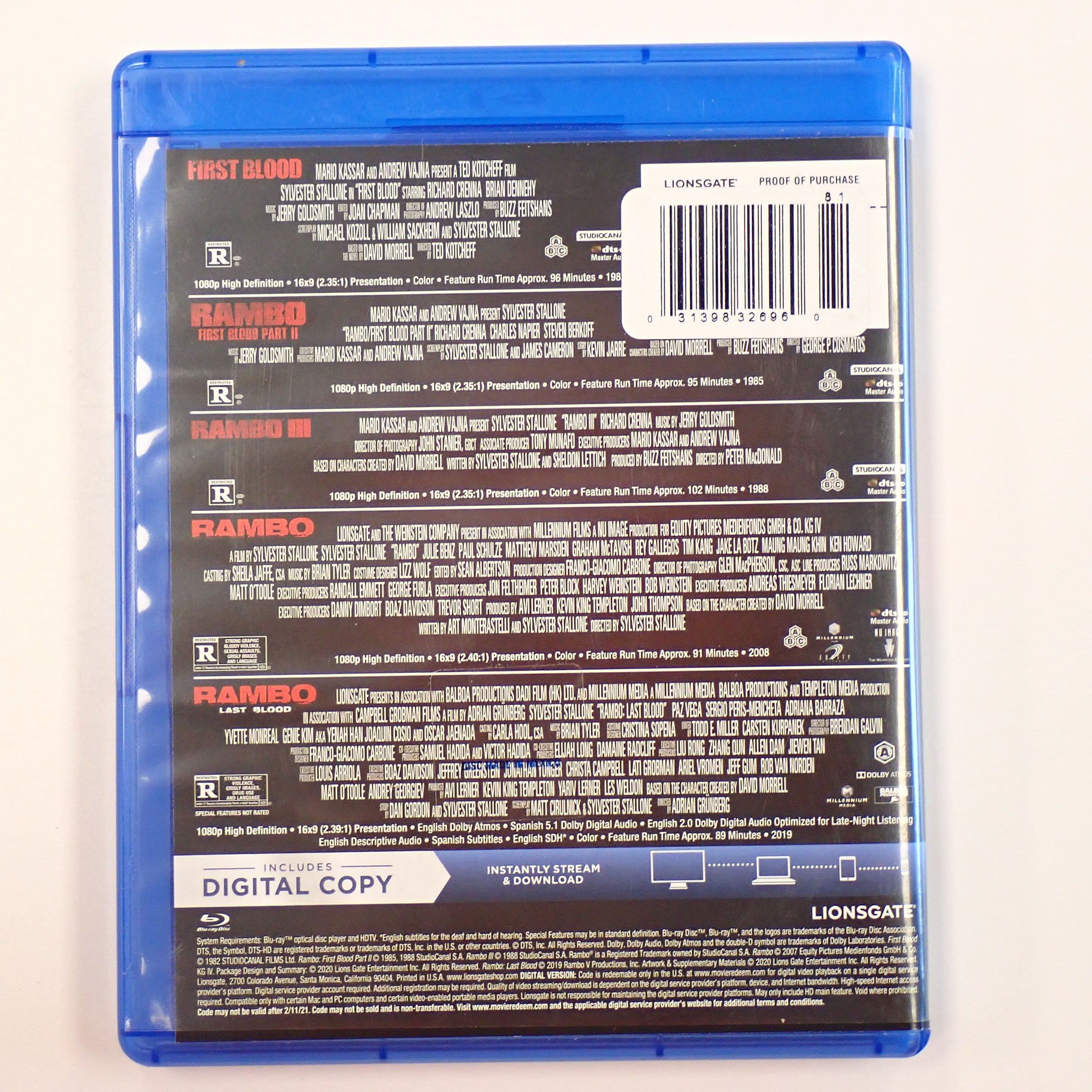 Rambo 5-Film Collection - Blu-Ray [Pre-Owned]