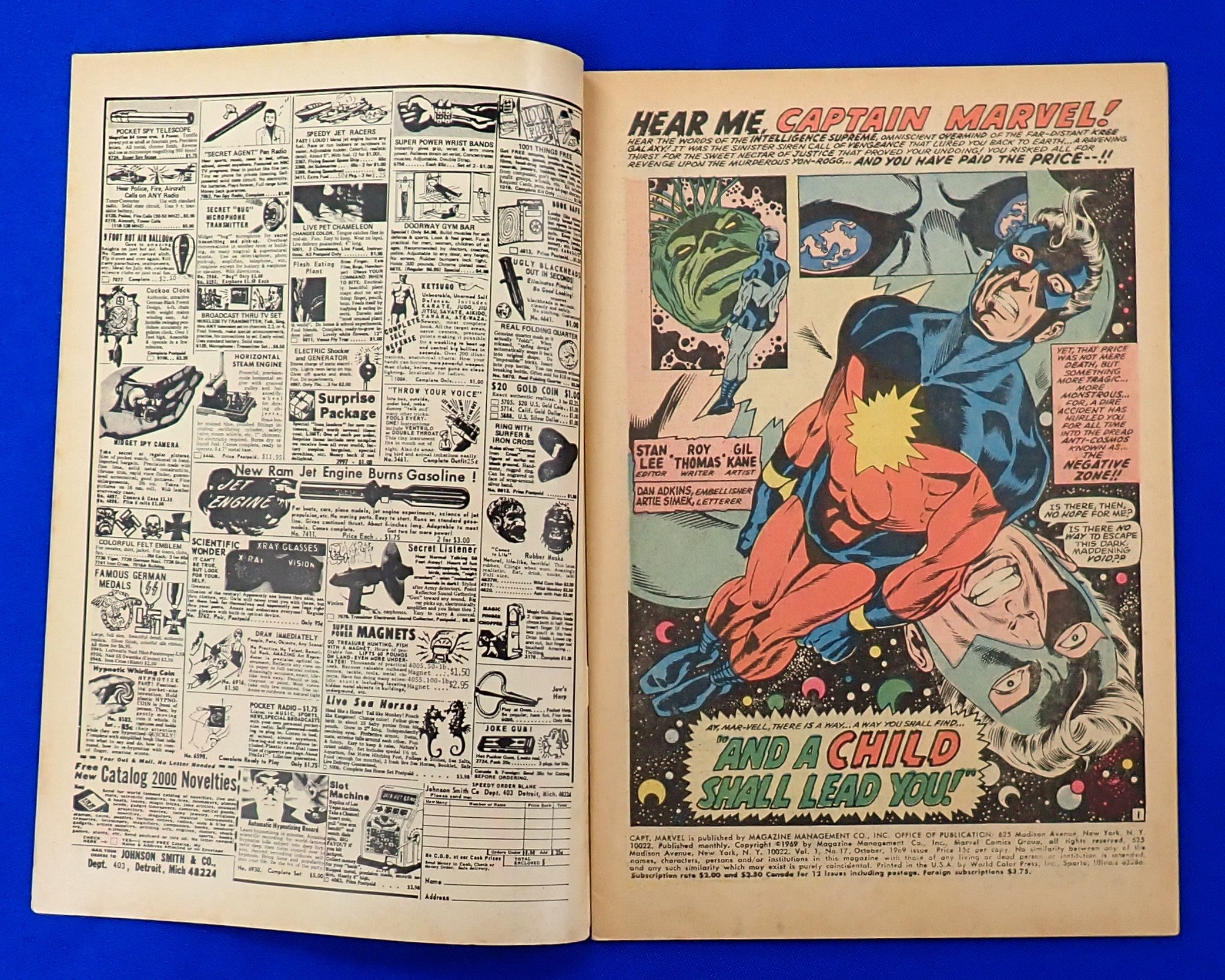 Captain Marvel #17 (1969) - FN (6.0) - 1st Cover App. of New Suit