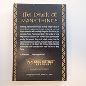 GM Merchant Deck of Many Things