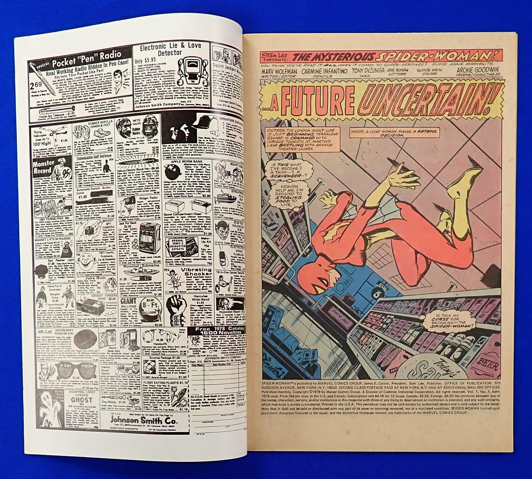 Spider-Woman #1 (1978) - VF (8.0) - Origin and New Costume Debut