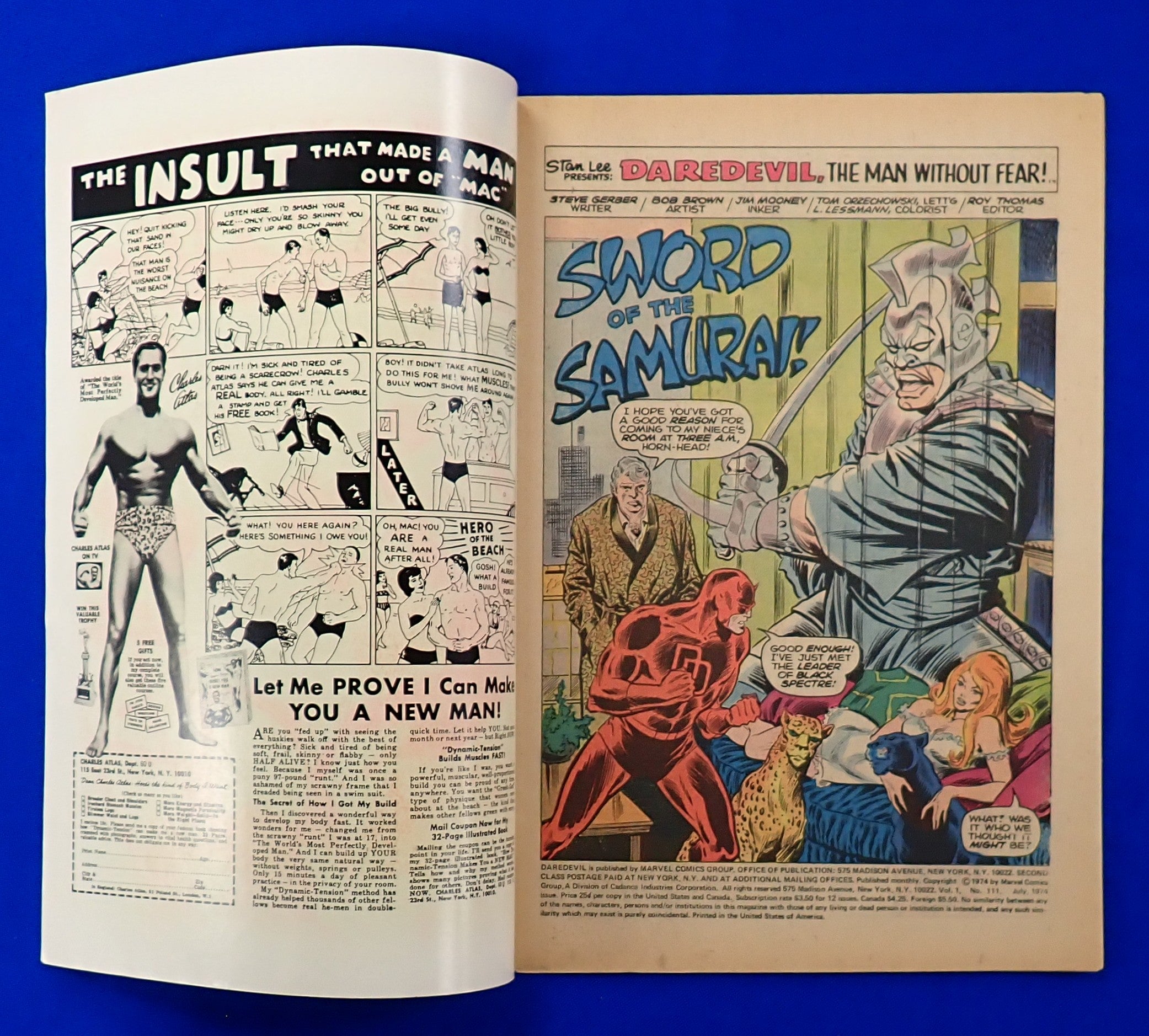 Daredevil #111 (1974) - VF (8.0) - 1st App. + Origin Silver Samurai