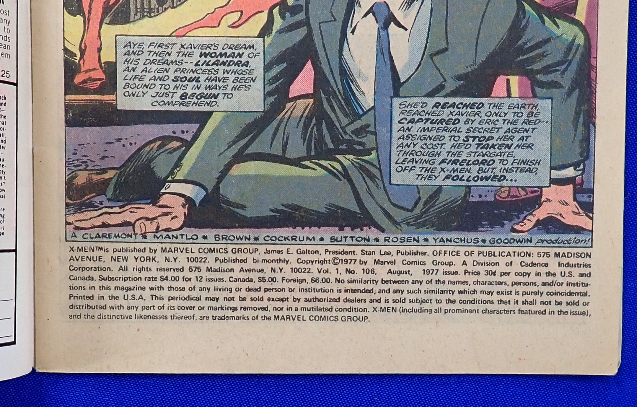 X-Men #106 (1977) - VG- (3.5-4.0) - 1st App. of the Entity