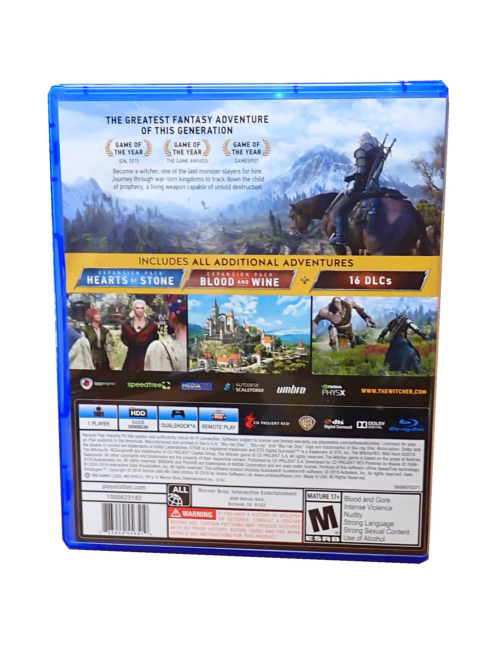 The Witcher 3 (Complete Edition) - PS4 [Pre-Owned]