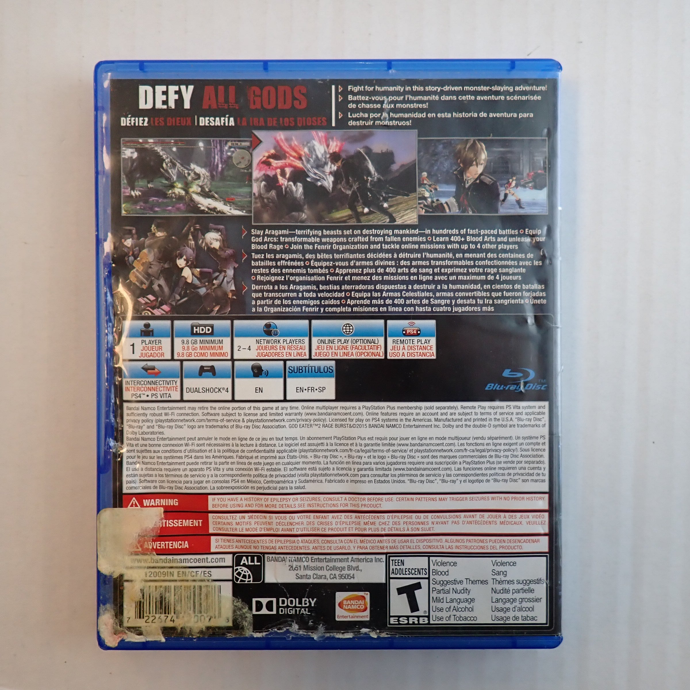 God Eater 2 Rage Burst - PS4 (Pre-Owned)