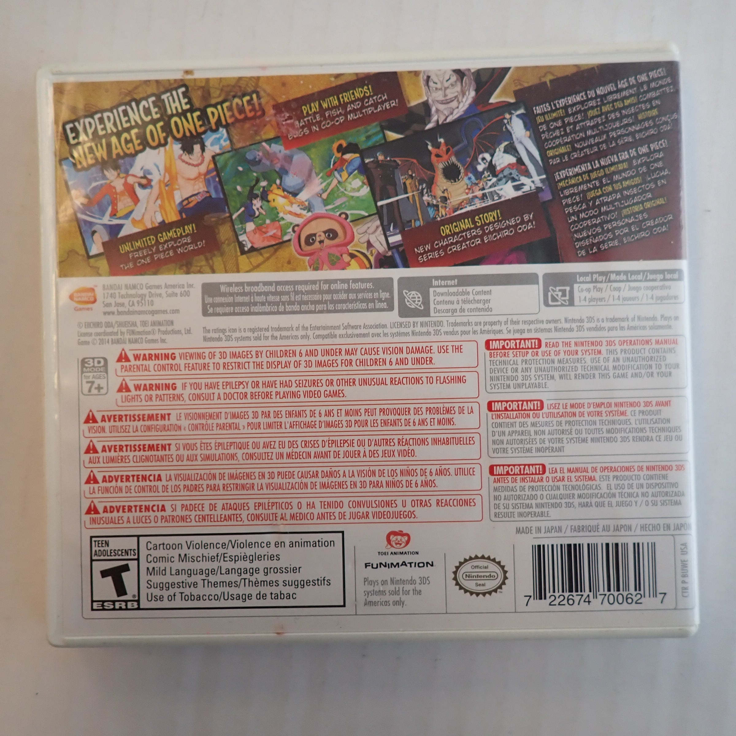 One Piece Unlimited World R Nintendo - 3DS [Pre-Owned]