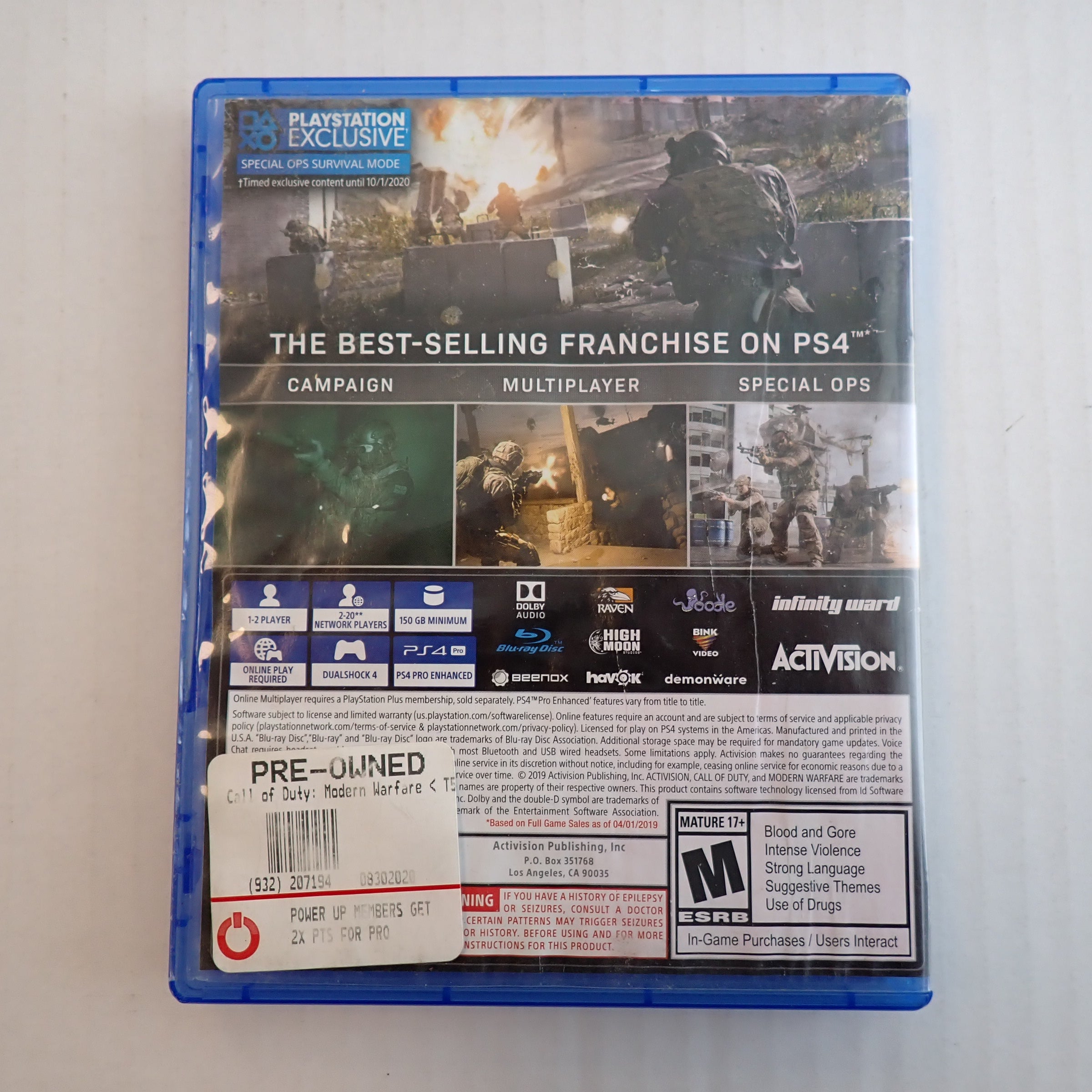 Call of Duty Modern Warfare (2019) - PS4 [Pre-Owned]