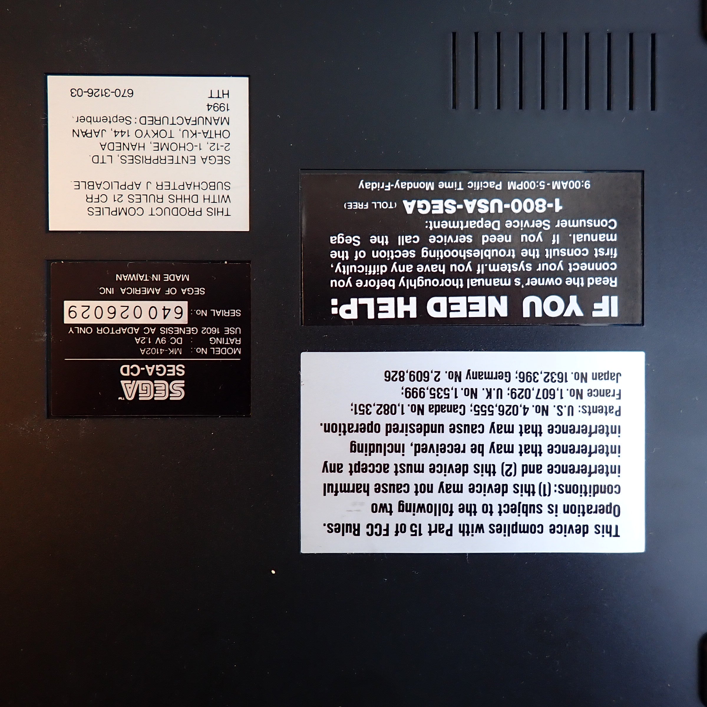 SEGA CD Model 2 (CD Rom Entertainment System for Genesis)