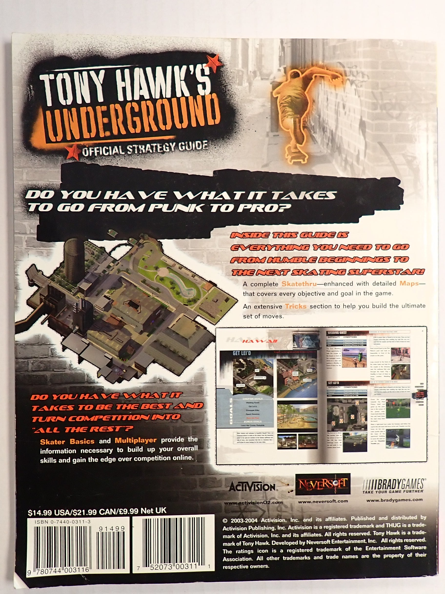 Tony Hawk's Underground - Brady Games Official Strategy Guide [Pre-Owned]