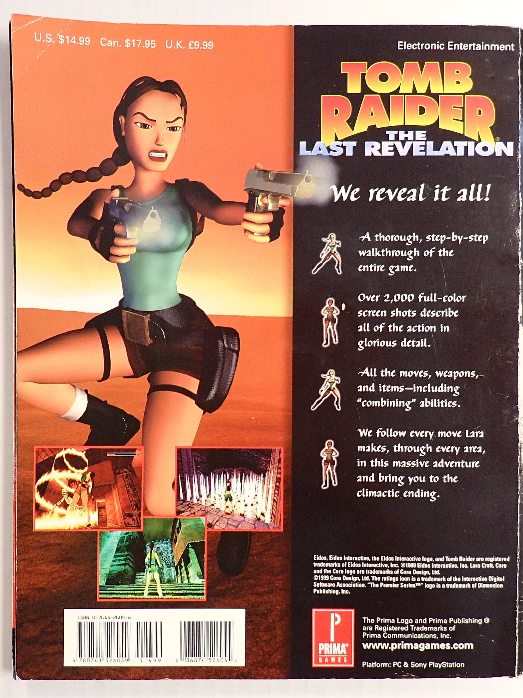 Tomb Raider the Last Revelation - Prima's Official Strategy Guide [Pre-Owned]