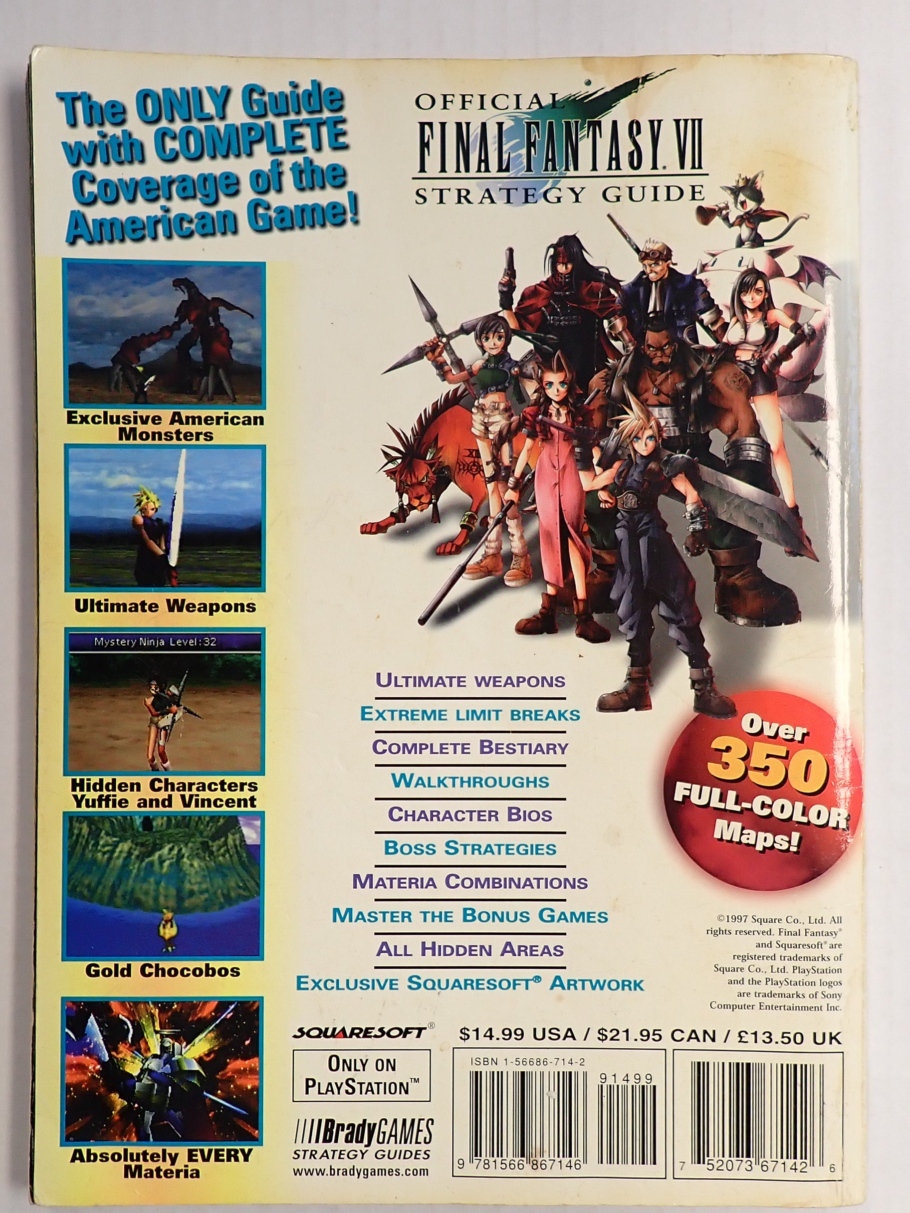 Final Fantasy VII - Brady Games Official Strategy Guide [Pre-Owned]