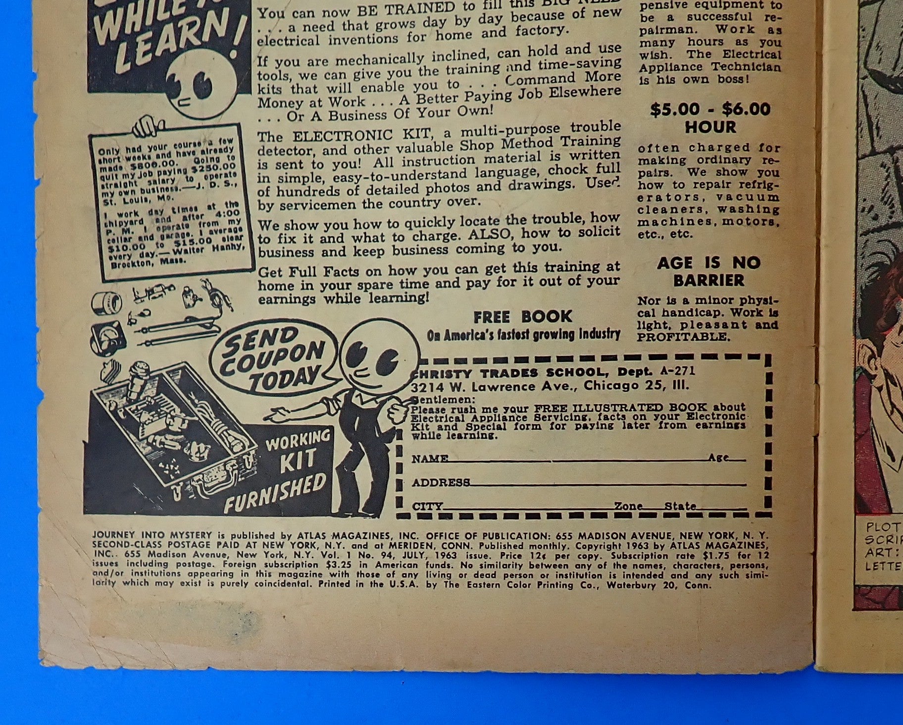 Journey Into Mystery #94 (1963) - GD+/VG (2.5-3.0) - Silver Age Issue