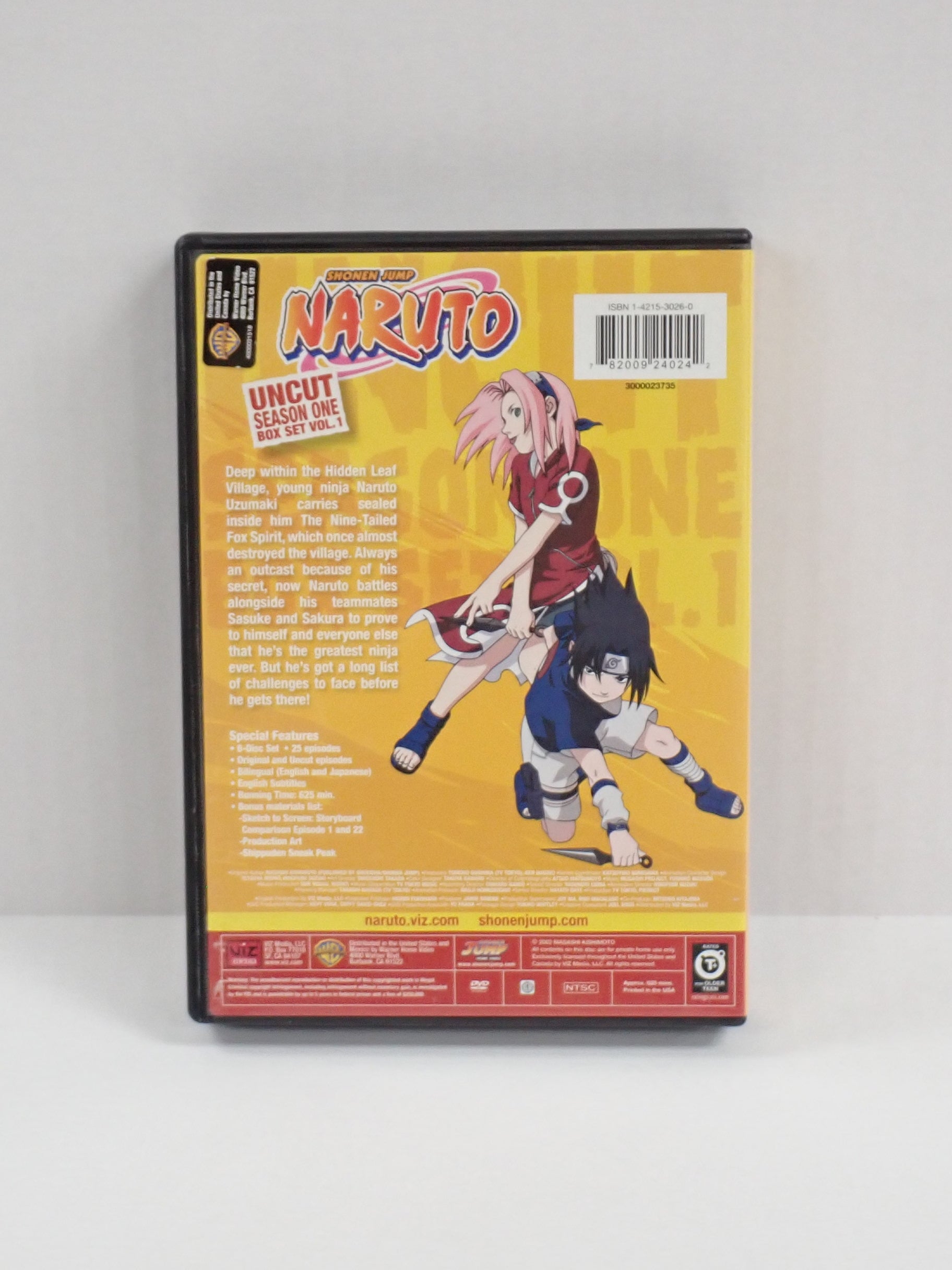 Naruto Uncut Season 1 Box Set - DVD [Pre-Owned]